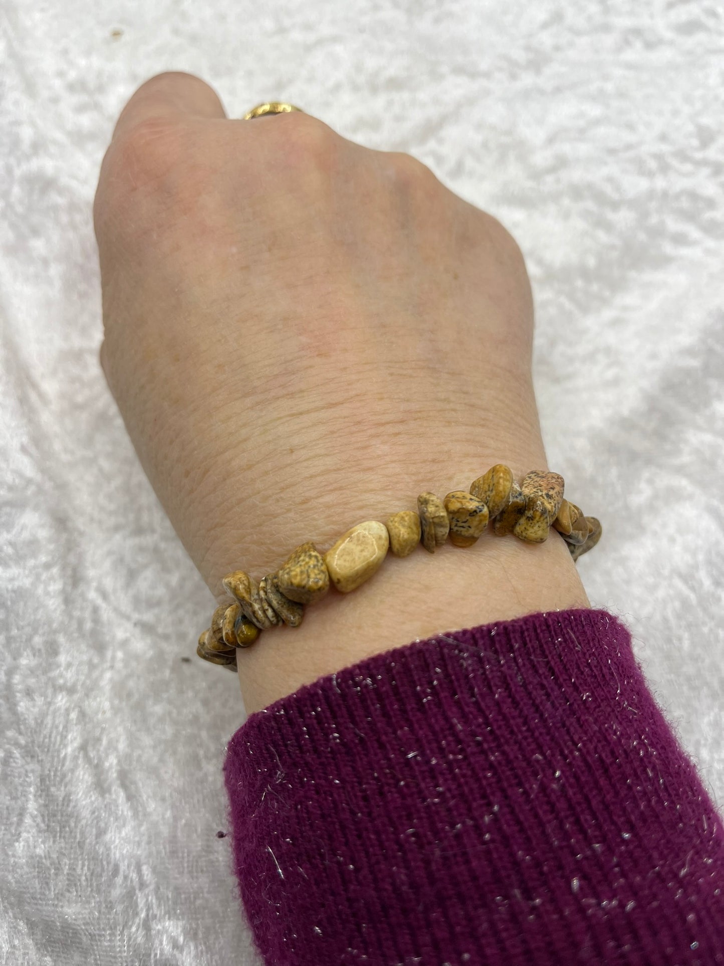 Bracelet en Pierres Naturelles - Jaspe brun