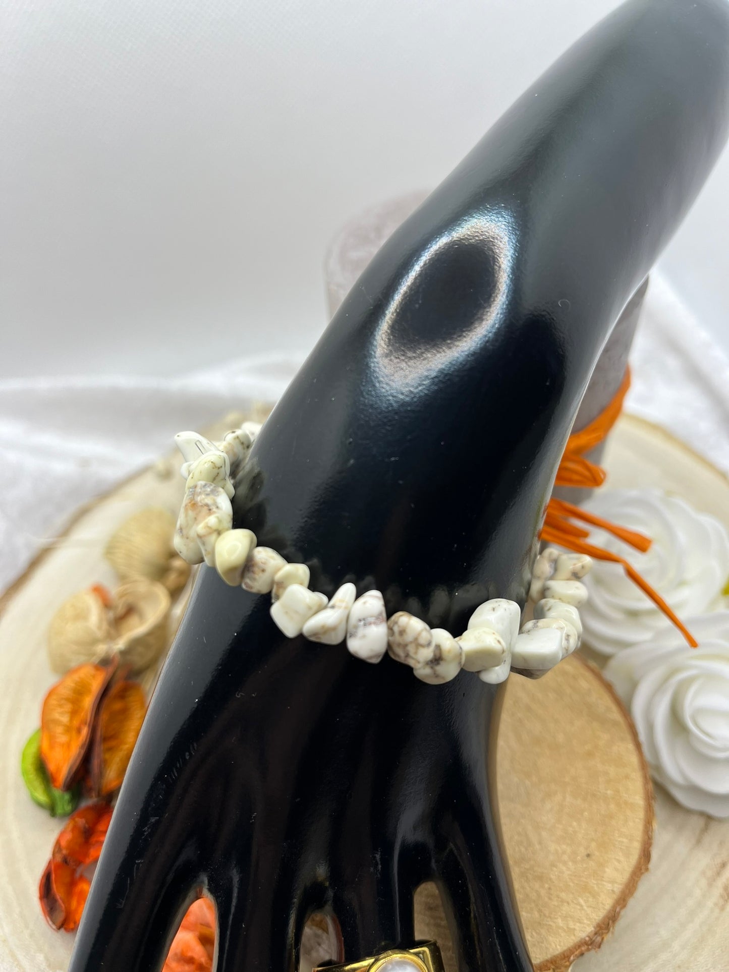 Bracelet en Pierres Naturelles - Howlite de Mongolie