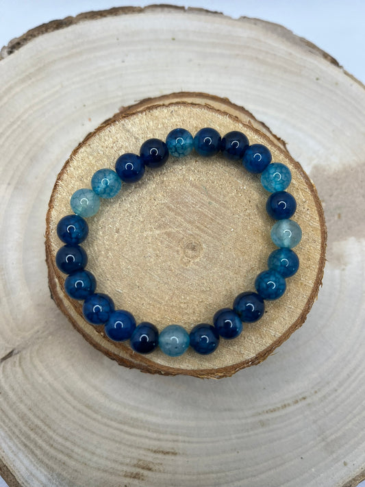 Bacelets pierres - Oeil de Dragon bleu