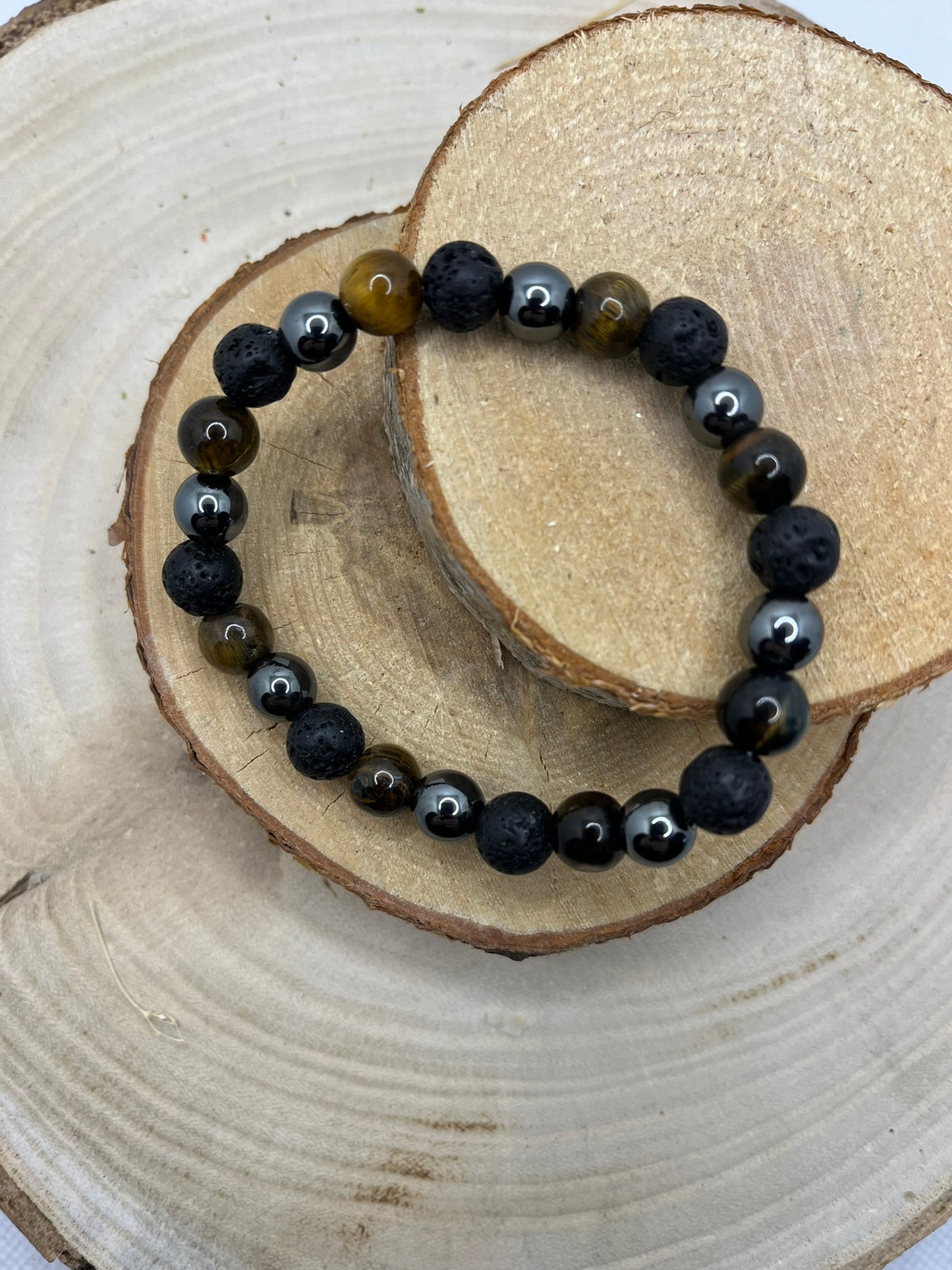 Bracelets Pierres - Oeil de Tigre / Hématite / Pierre de Lave