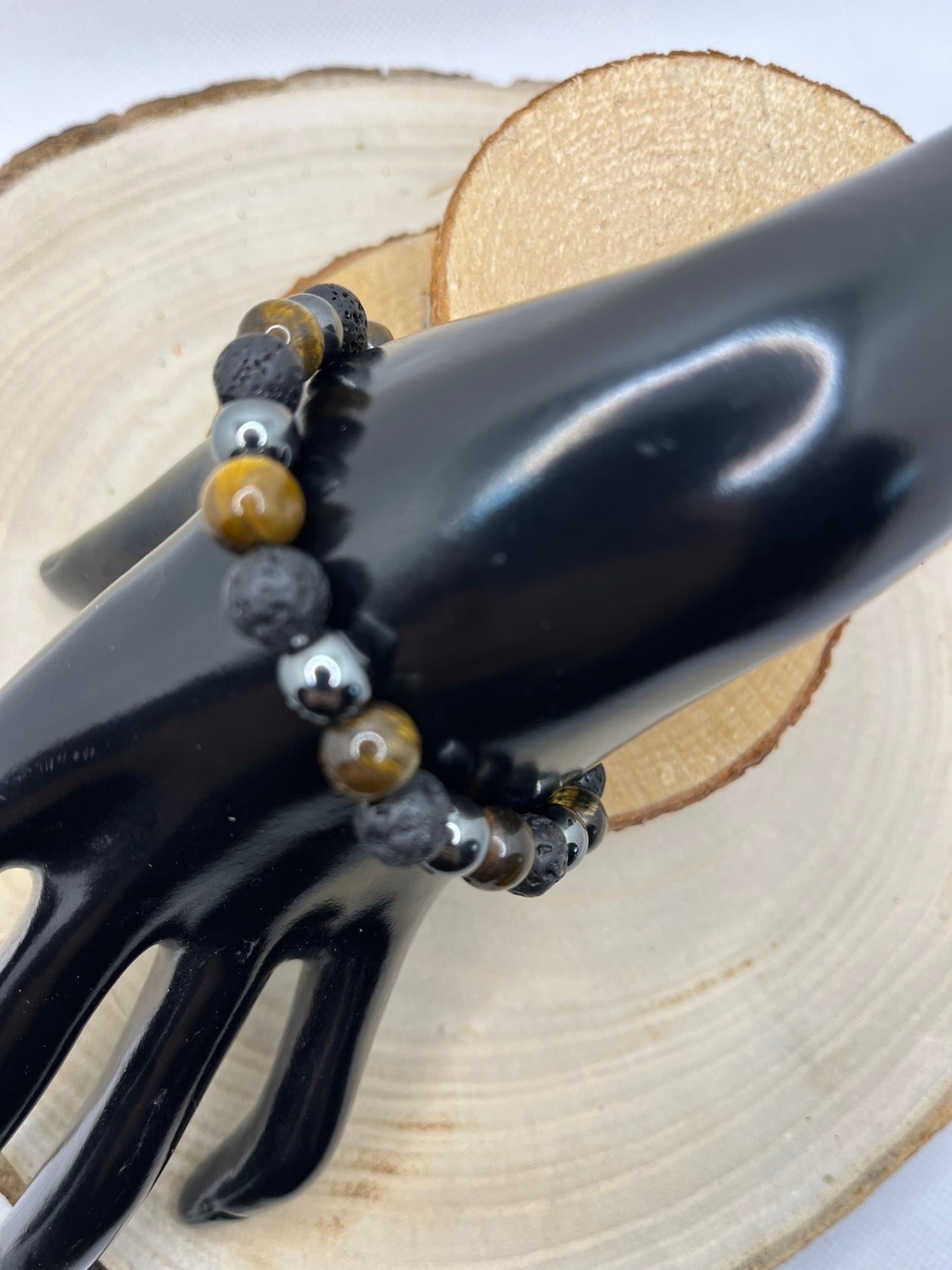 Bracelets Pierres - Oeil de Tigre / Hématite / Pierre de Lave
