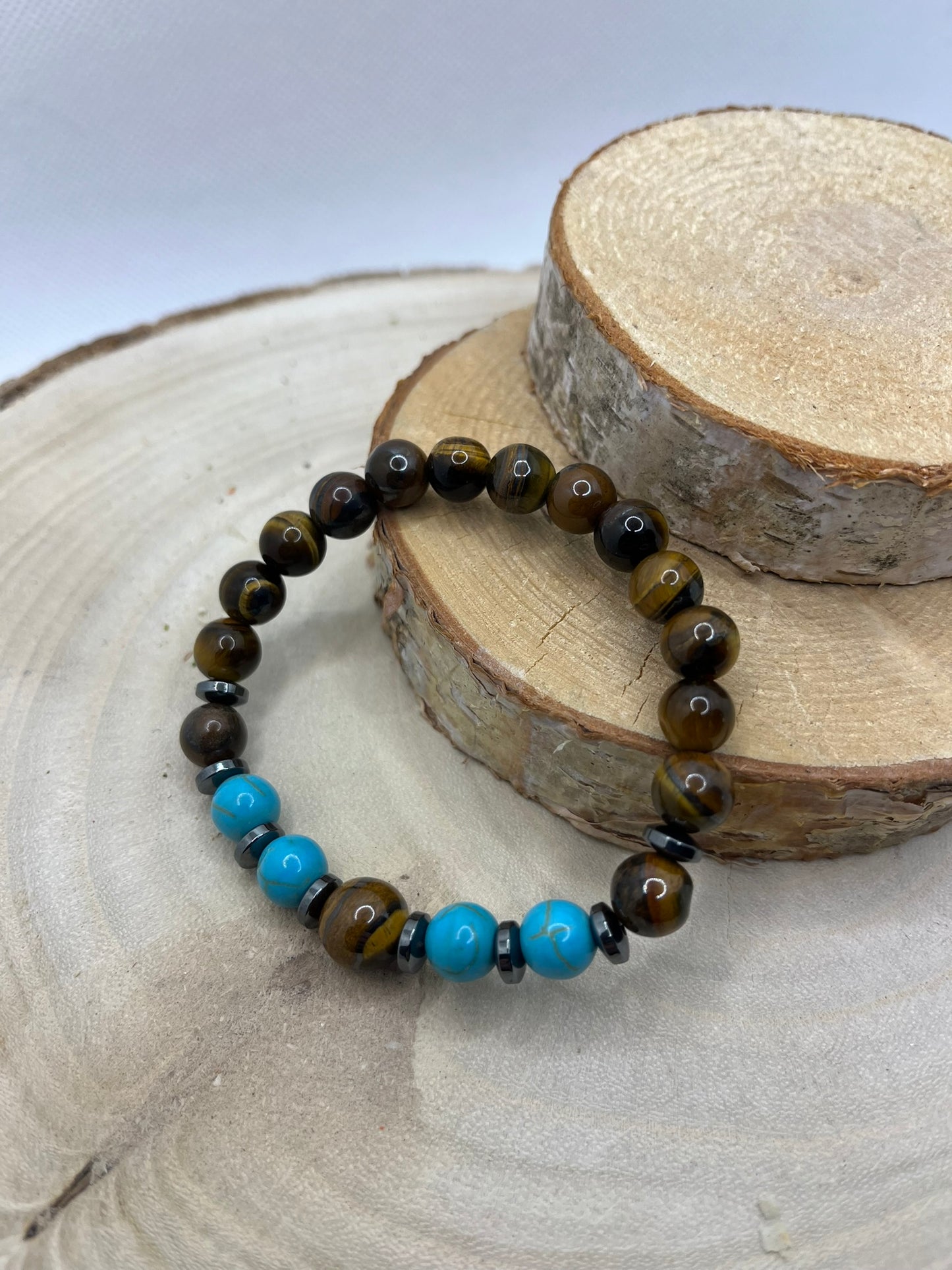 Bracelets Pierres - Oeil de Tigre / Turquoise