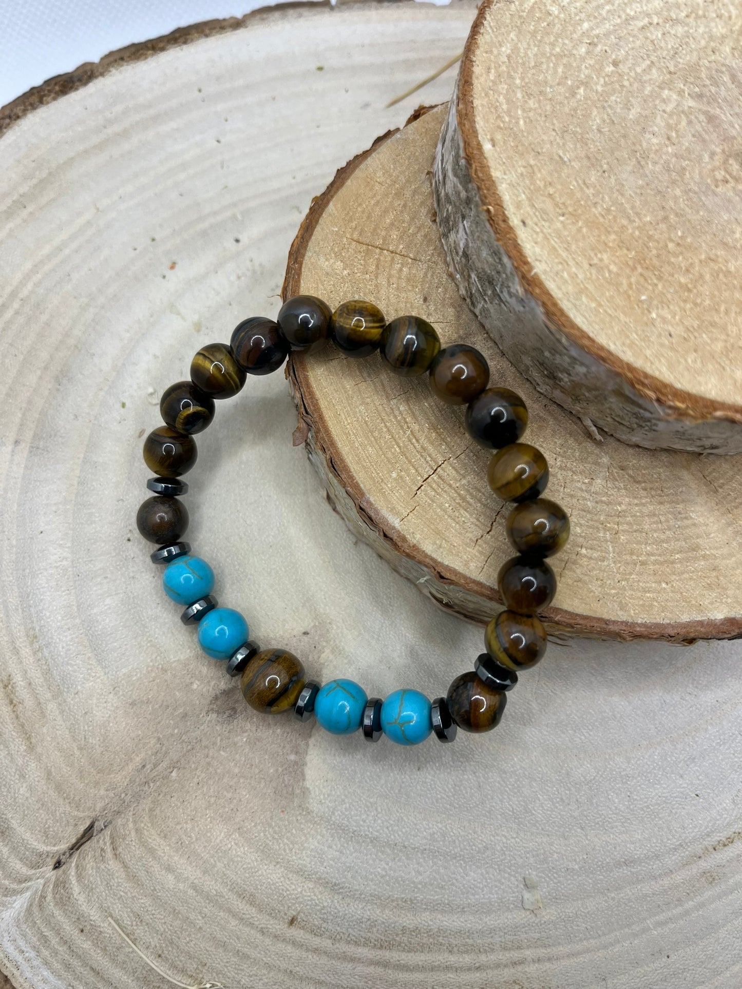 Bracelets Pierres - Oeil de Tigre / Turquoise