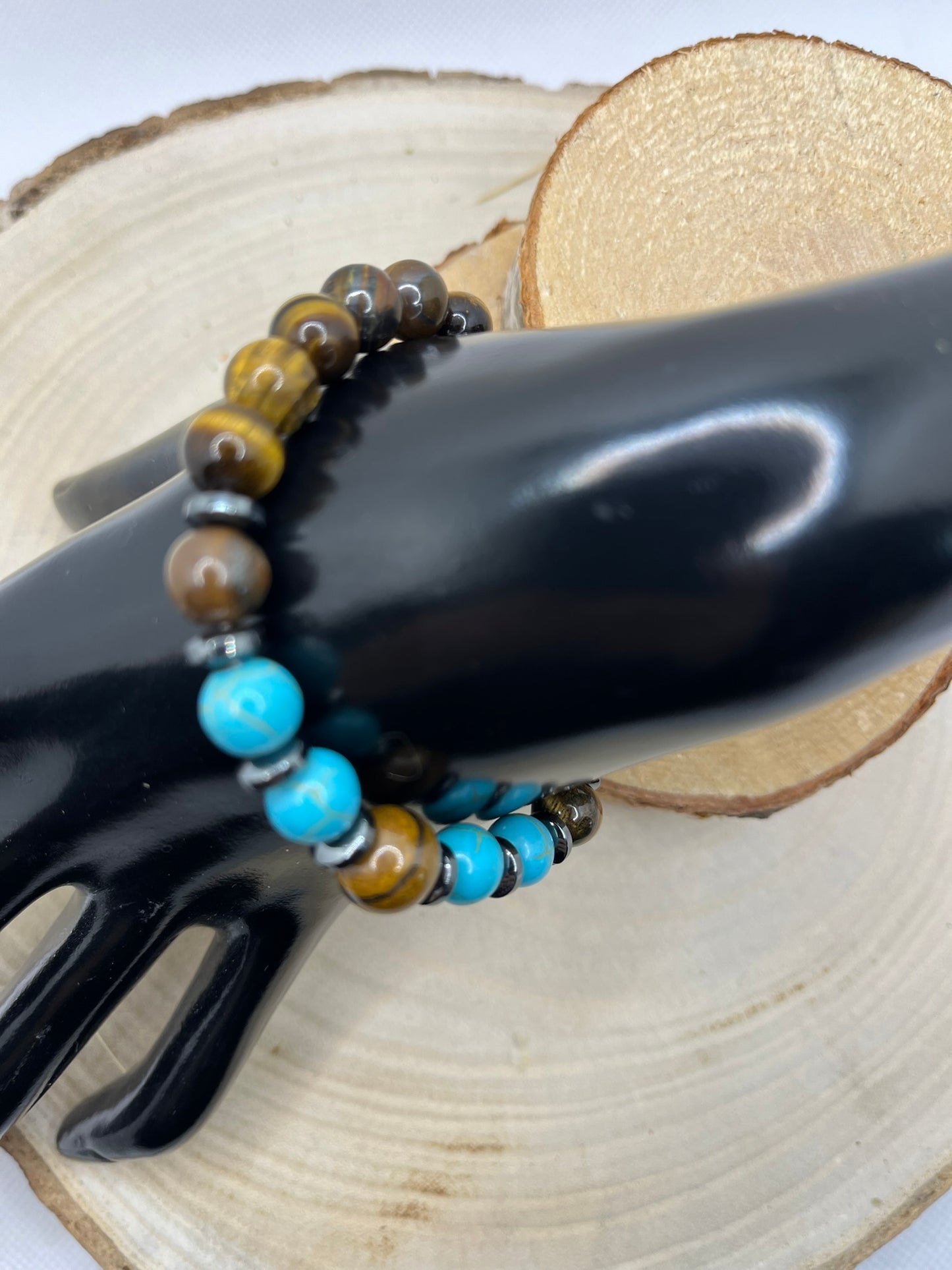 Bracelets Pierres - Oeil de Tigre / Turquoise