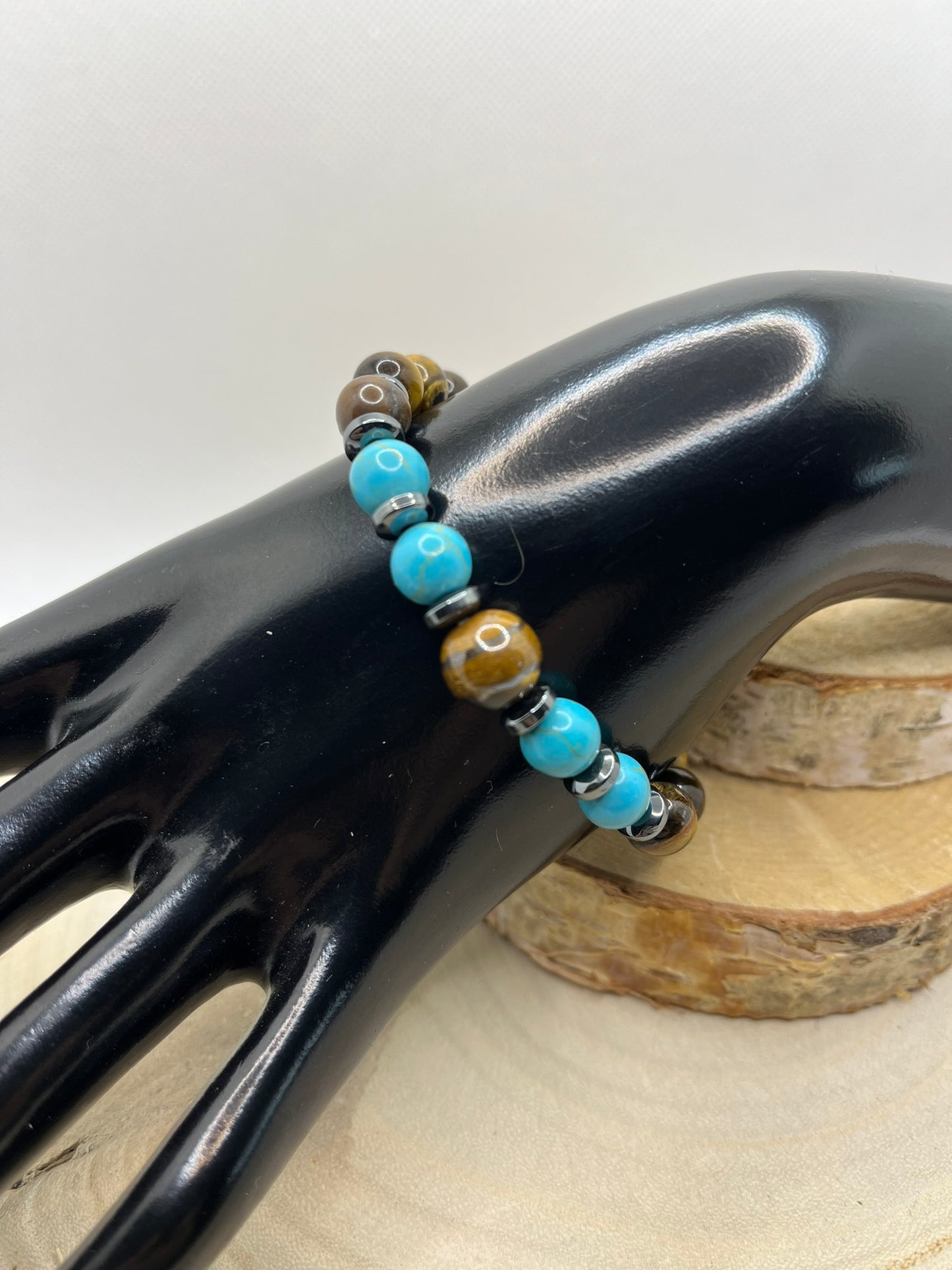 Bracelets Pierres - Oeil de Tigre / Turquoise