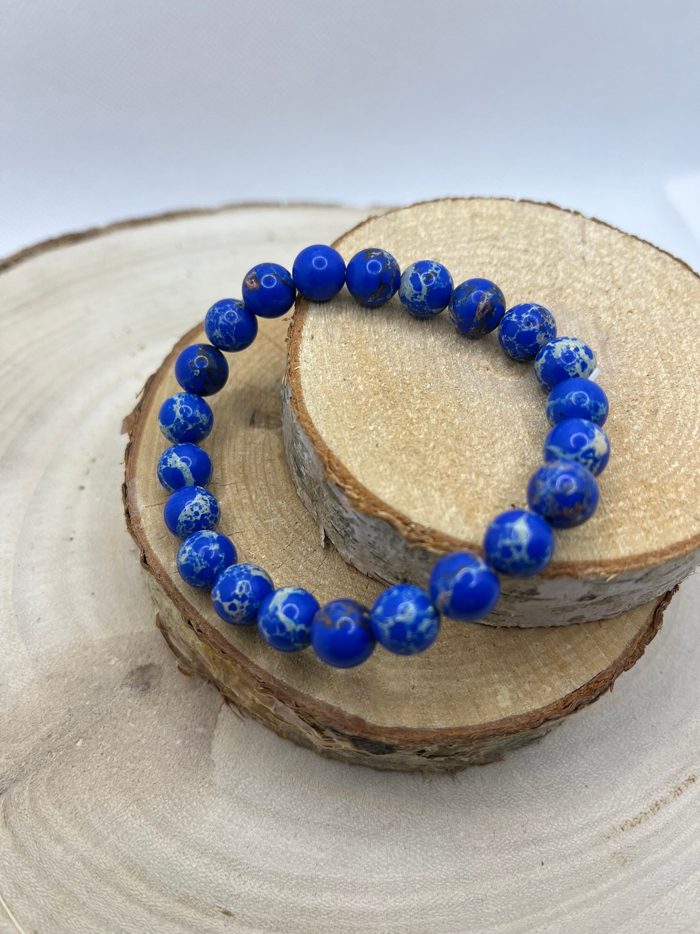 Bracelets Pierres - Jaspe Impérial bleu