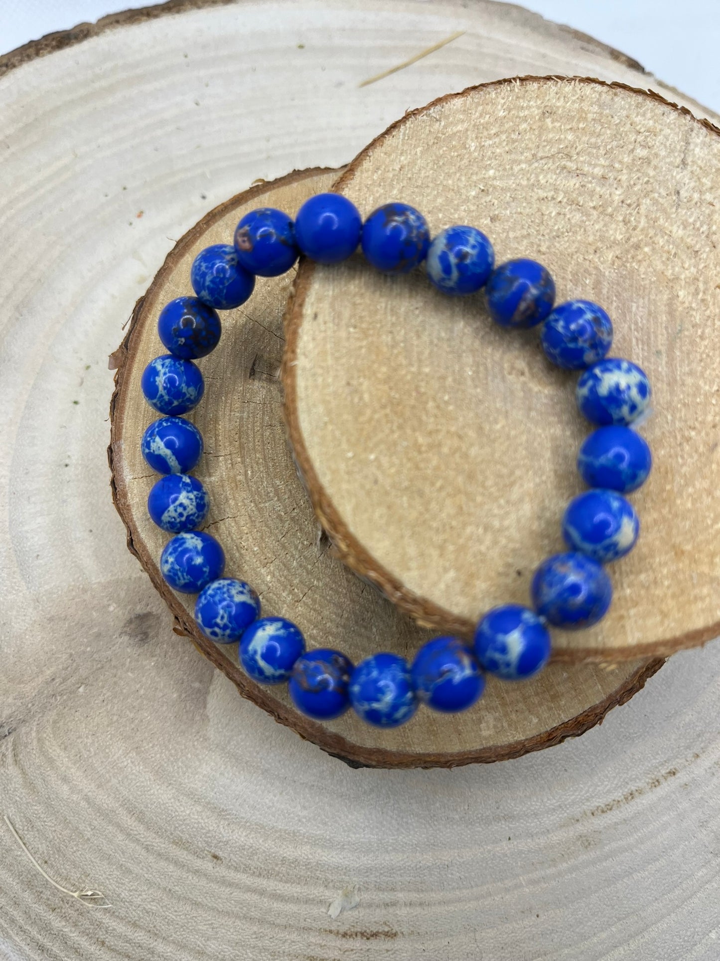 Bracelets Pierres - Jaspe Impérial bleu