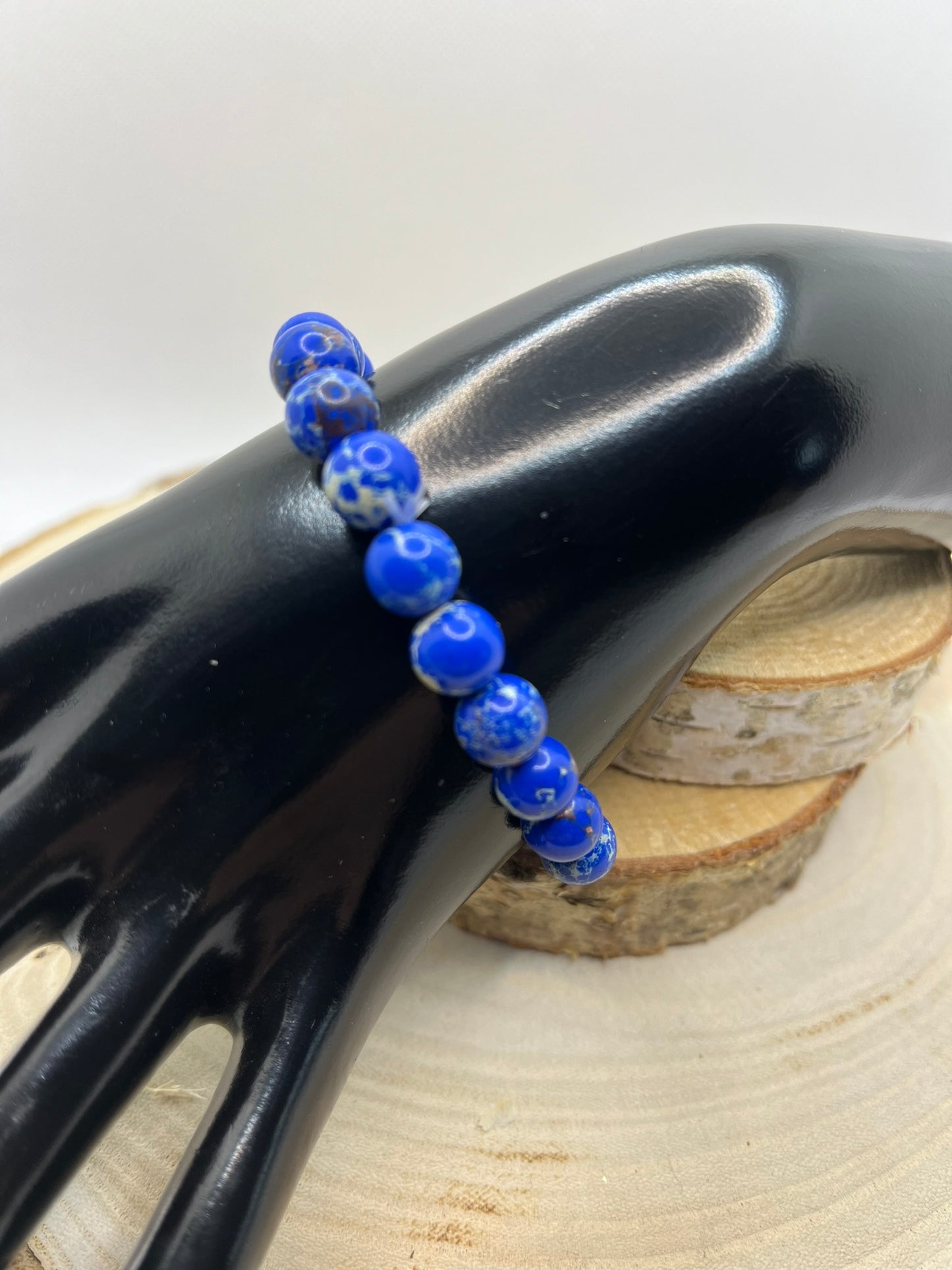 Bracelets Pierres - Jaspe Impérial bleu