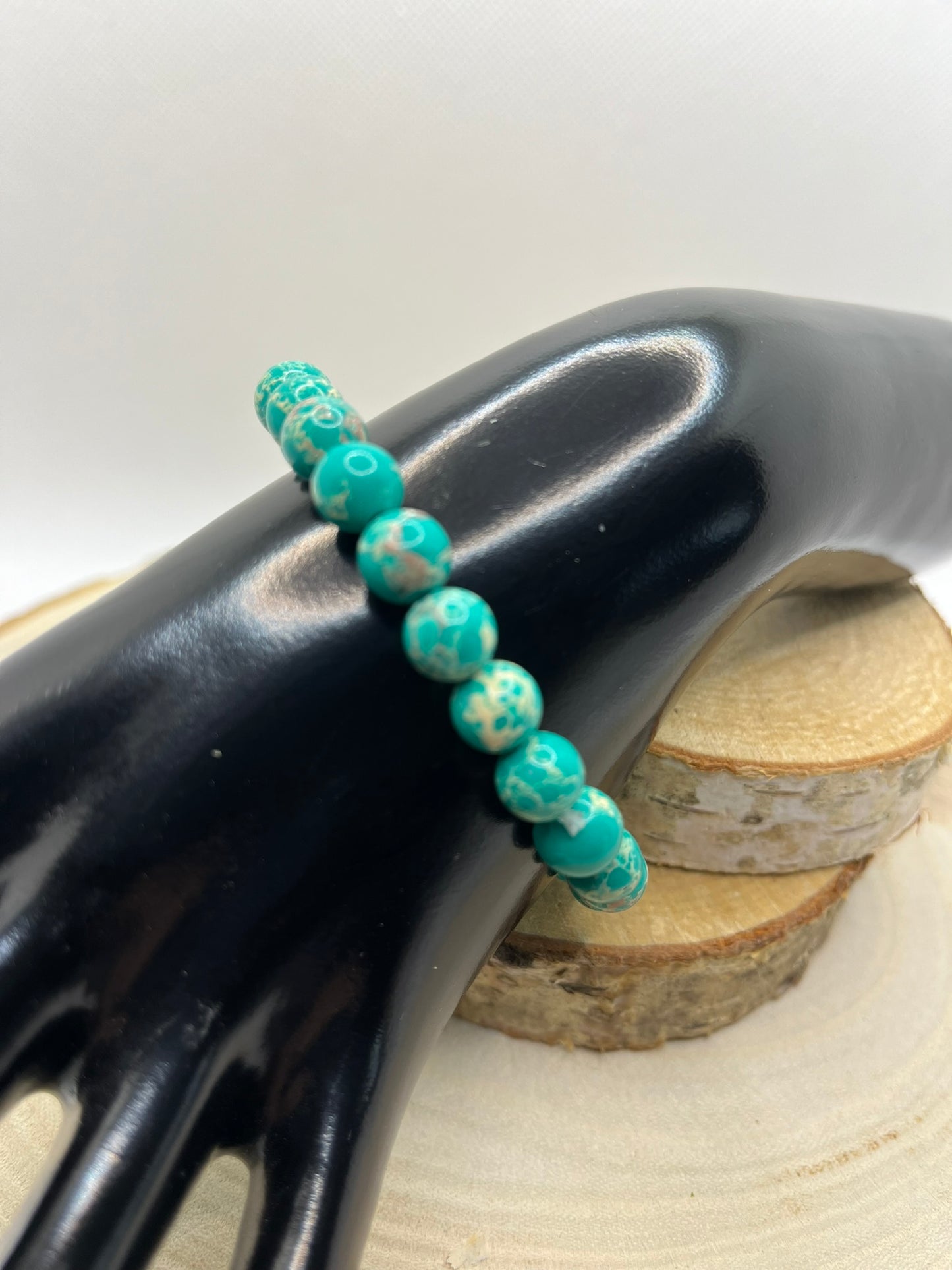 Bracelets Pierres - Jaspe Impérial vert