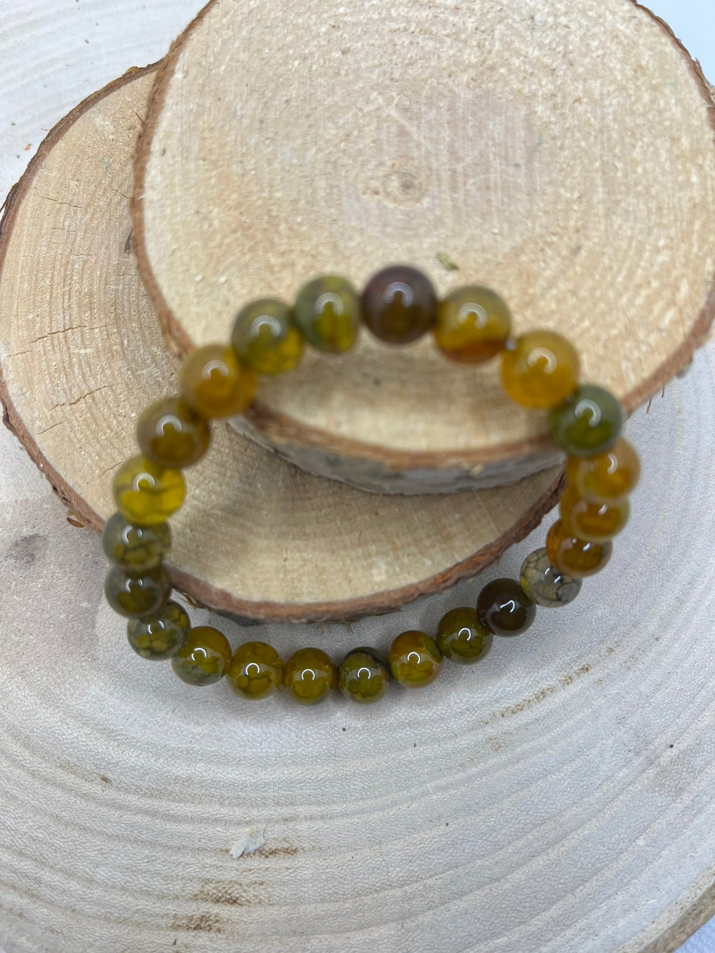 Bracelets Pierre - Oeil de Dragon Jaune