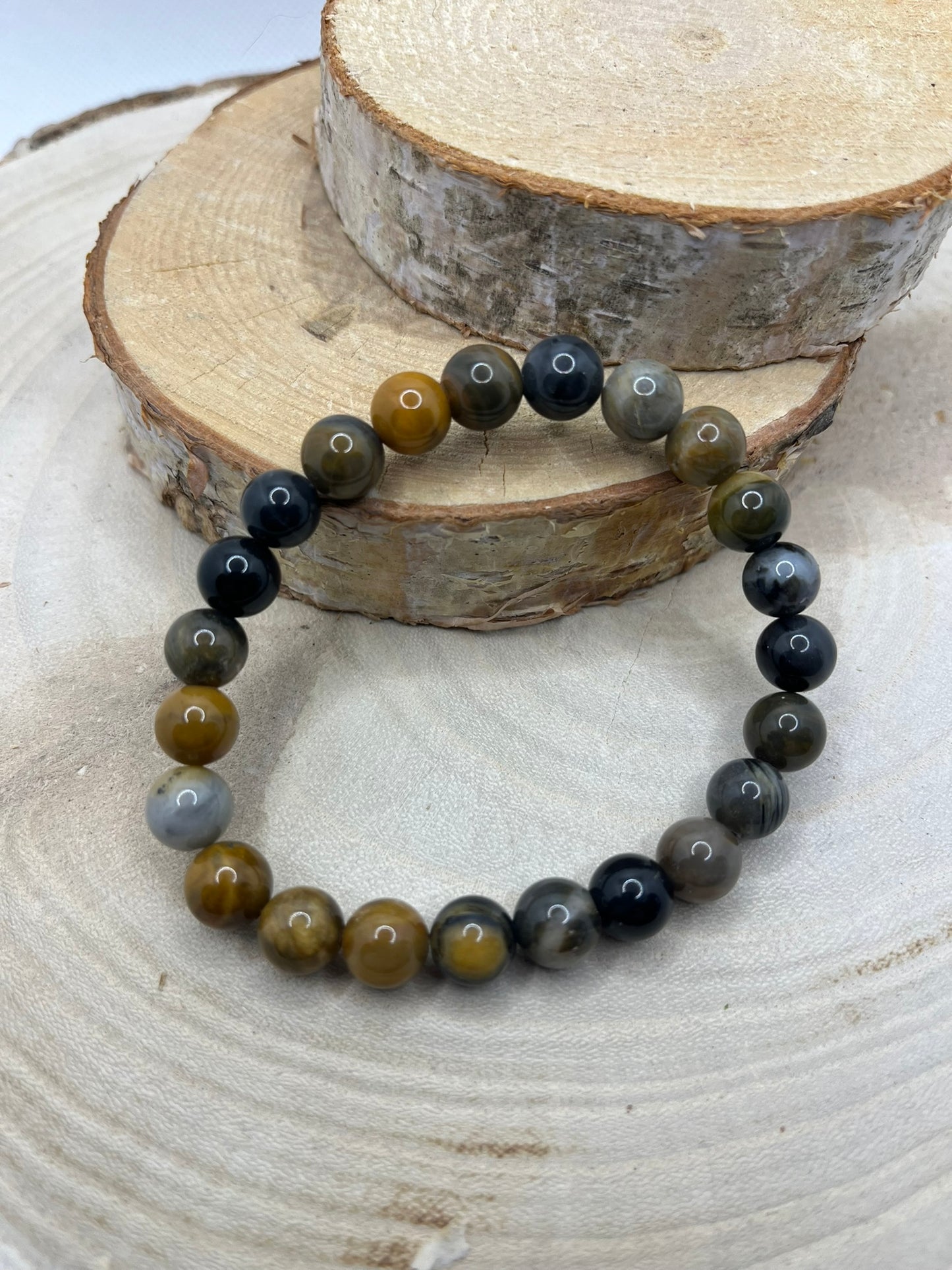 Bracelets Pierres - Mokaité sombre