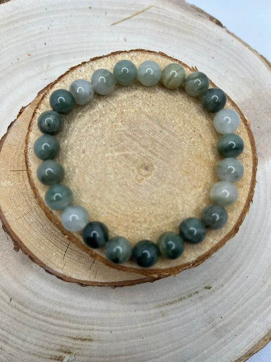 Bracelets Pierres - Agate verte Aquatique