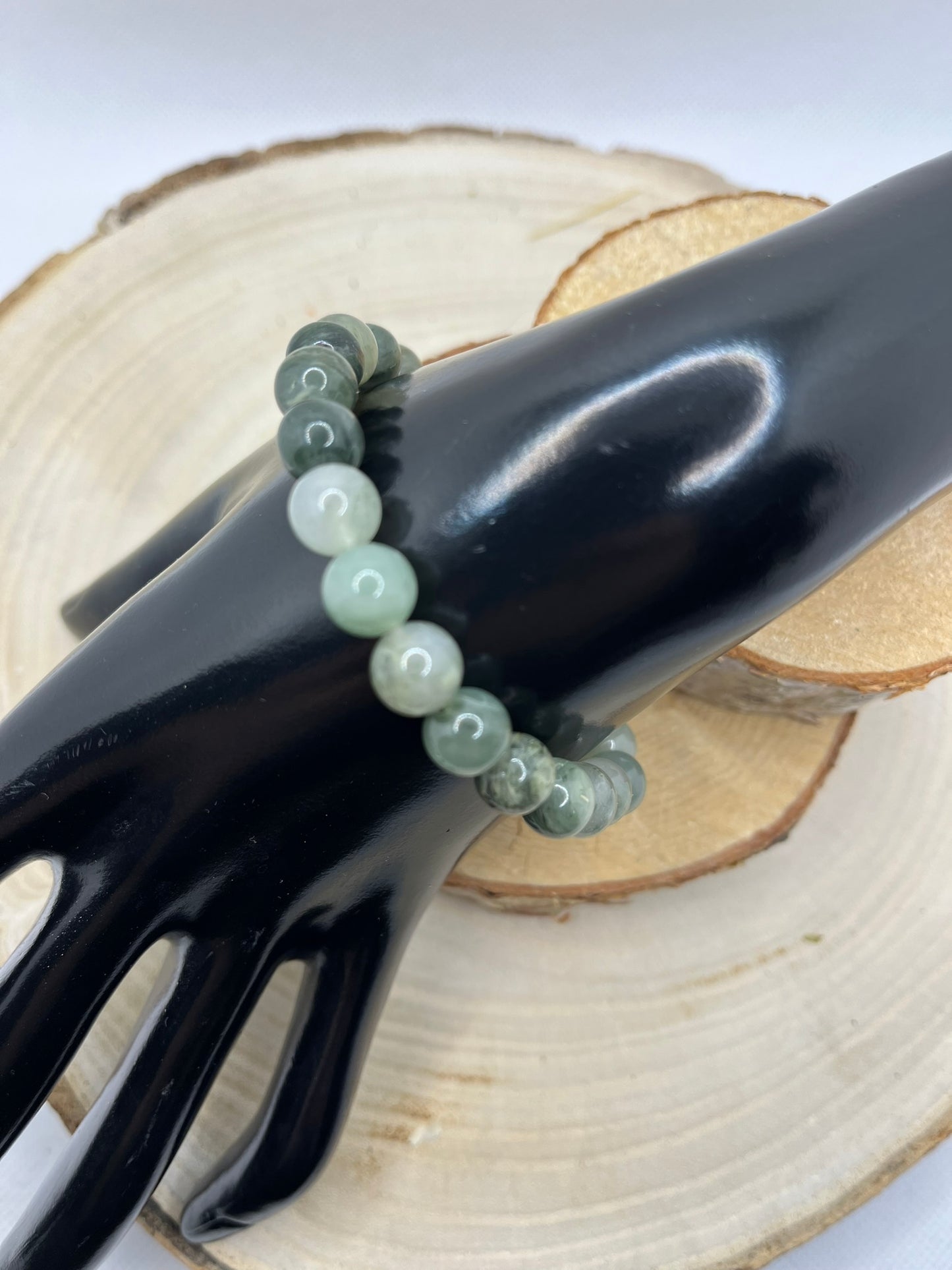 Bracelets Pierres - Agate verte Aquatique