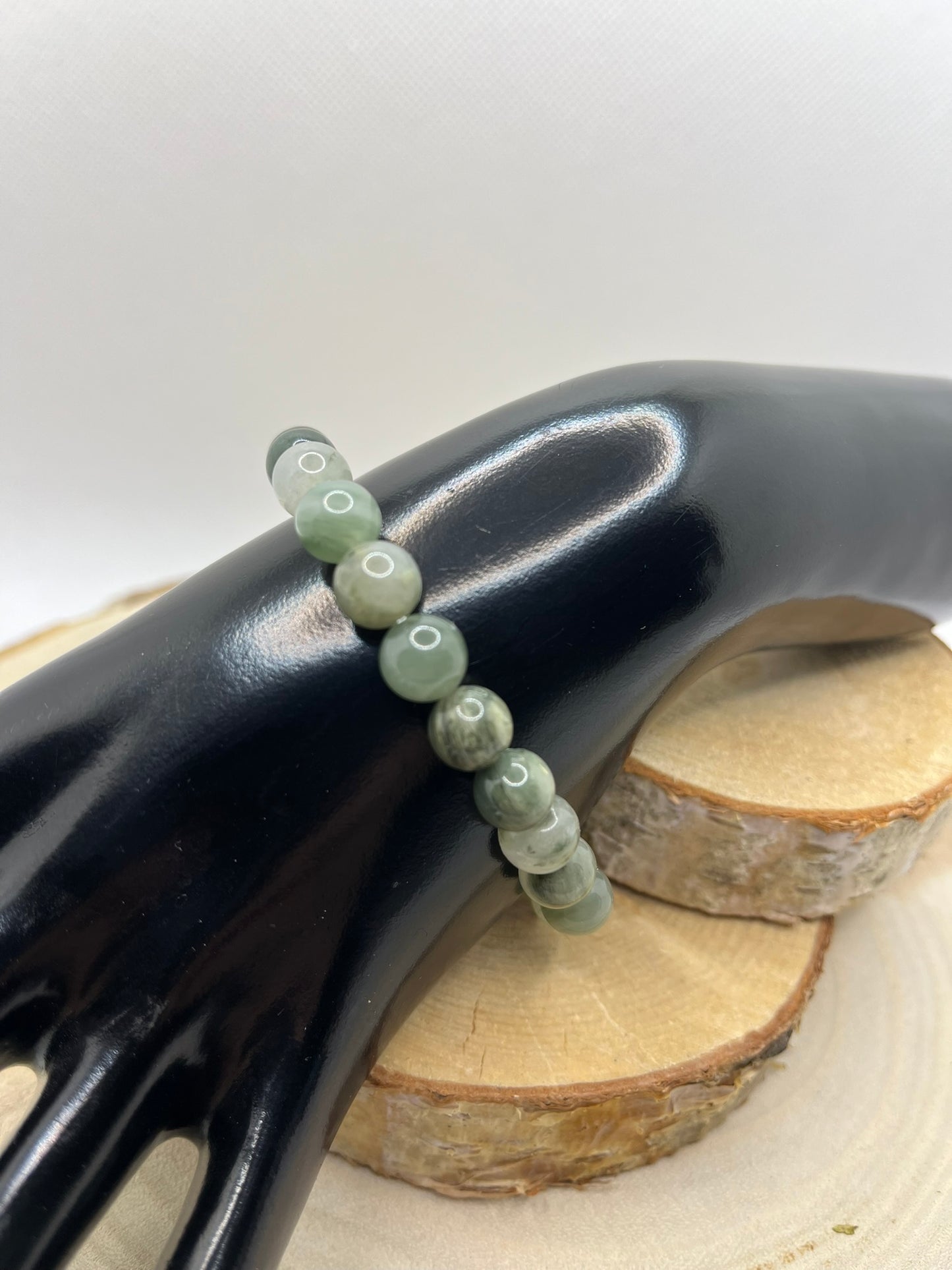 Bracelets Pierres - Agate verte Aquatique