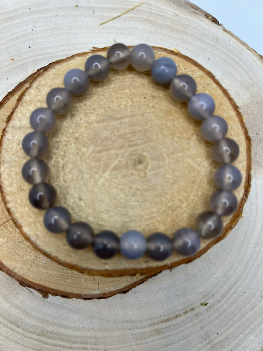Bracelets Pierres - Agate Grise