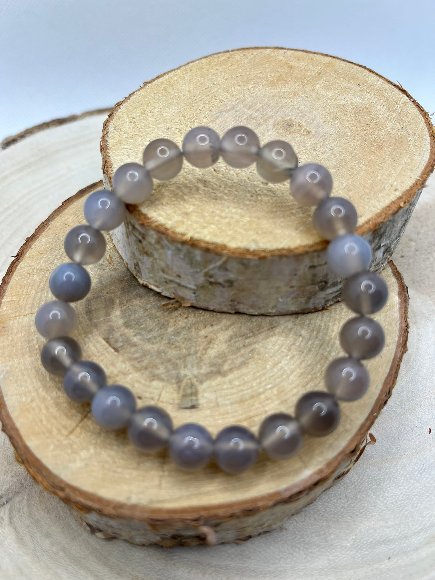 Bracelets Pierres - Agate Grise