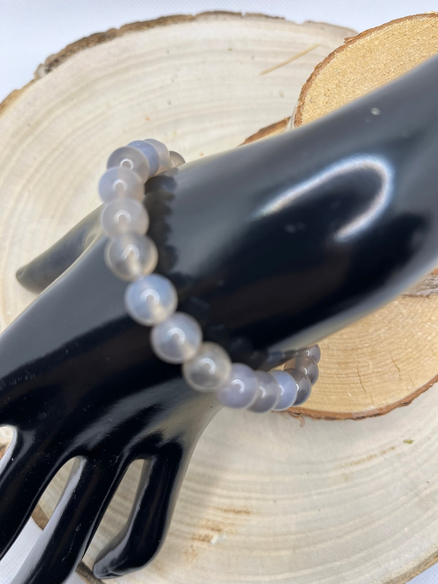 Bracelets Pierres - Agate Grise