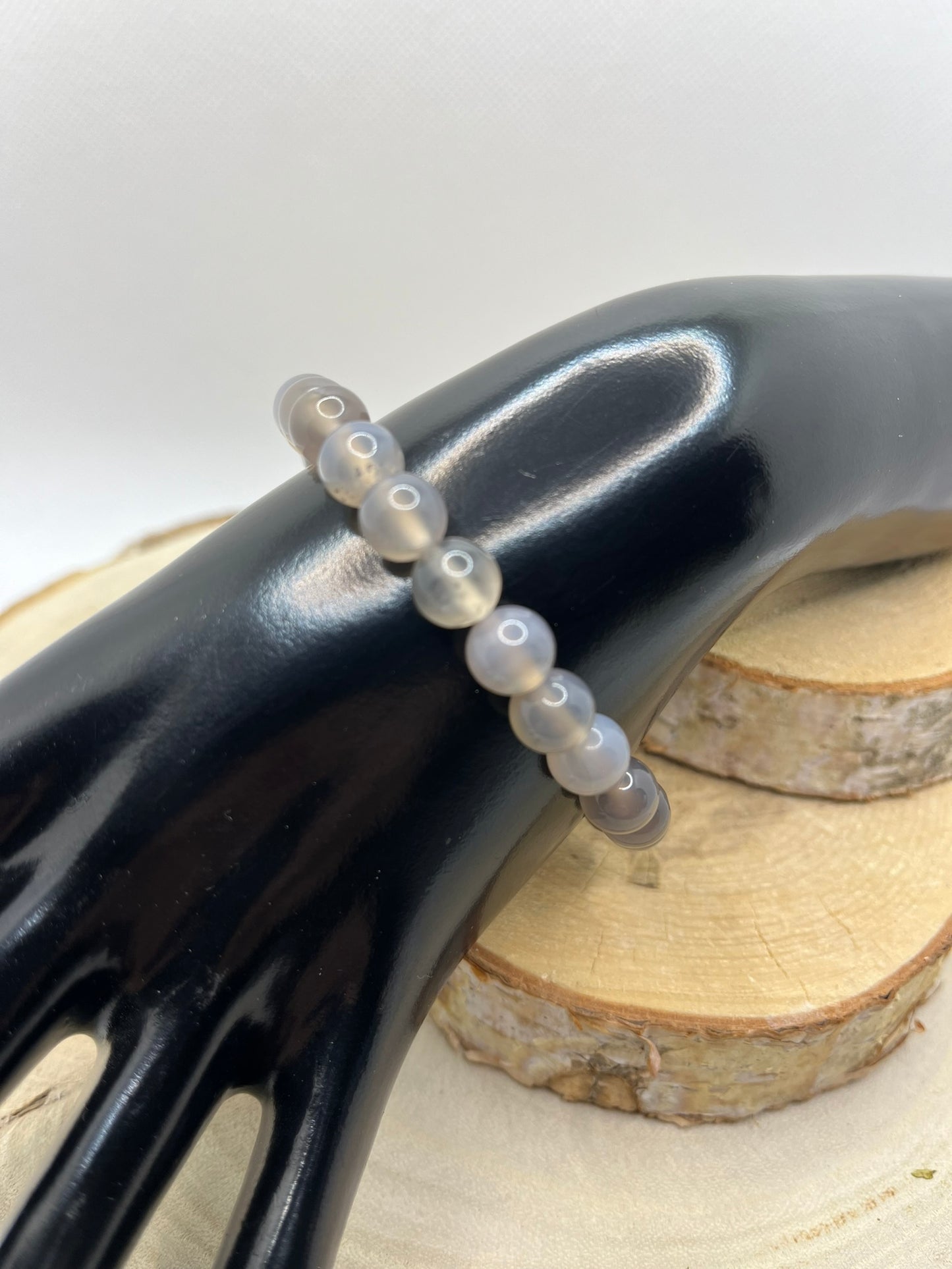 Bracelets Pierres - Agate Grise
