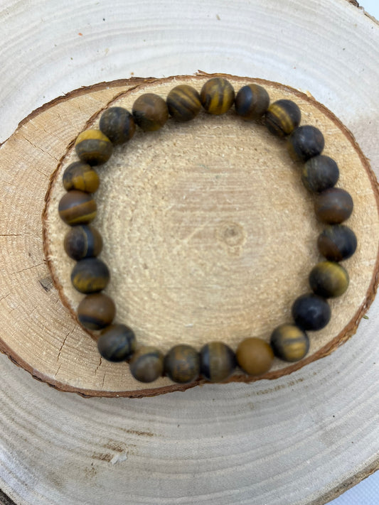 Bracelets Pierres - Oeil de Tigre Mat