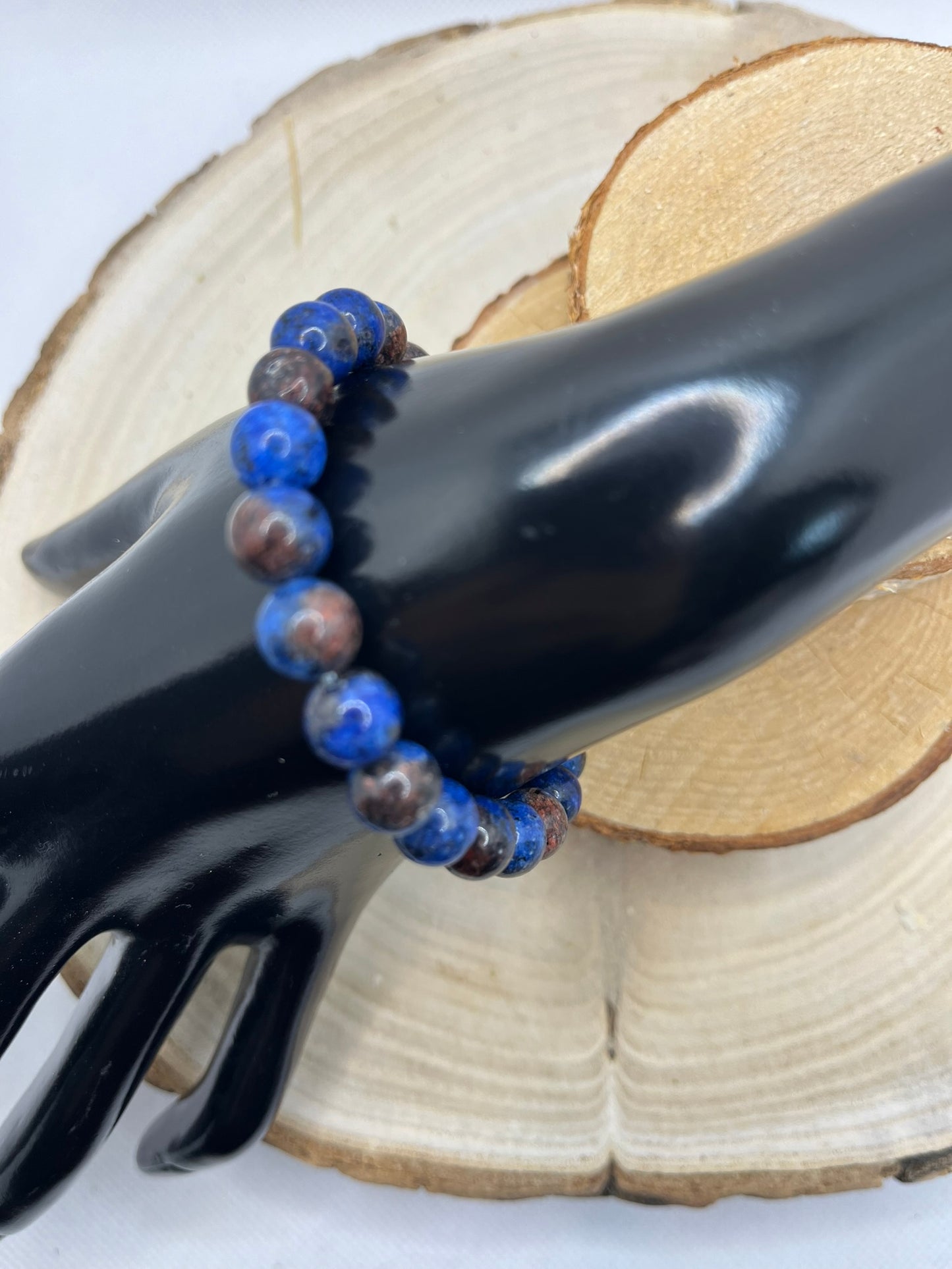 Bracelets Pierres - Granite Bleue