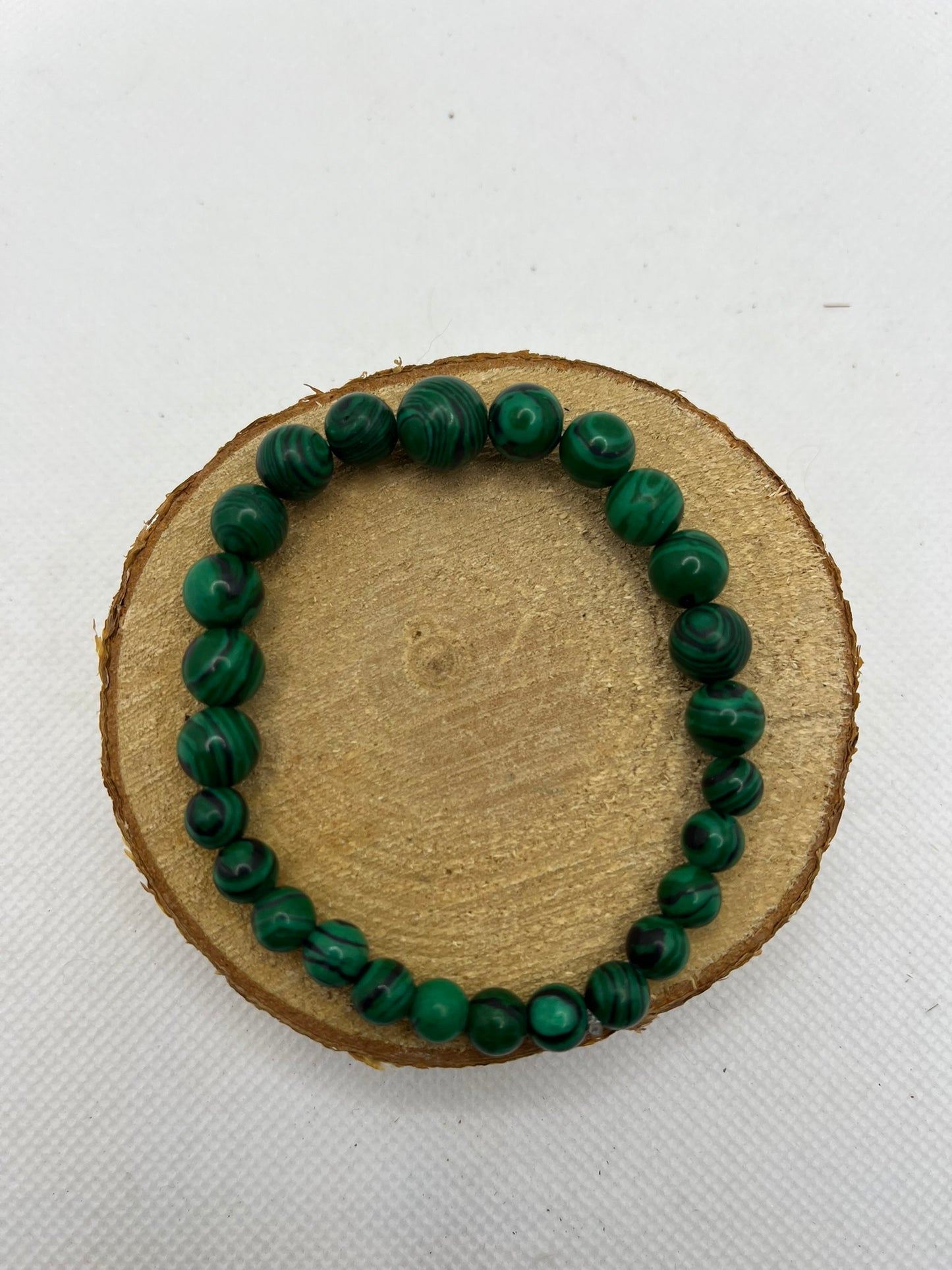 Ensemble Collier - Bracelet - Boucles d'Oreilles - Pierre Naturelle Malachite