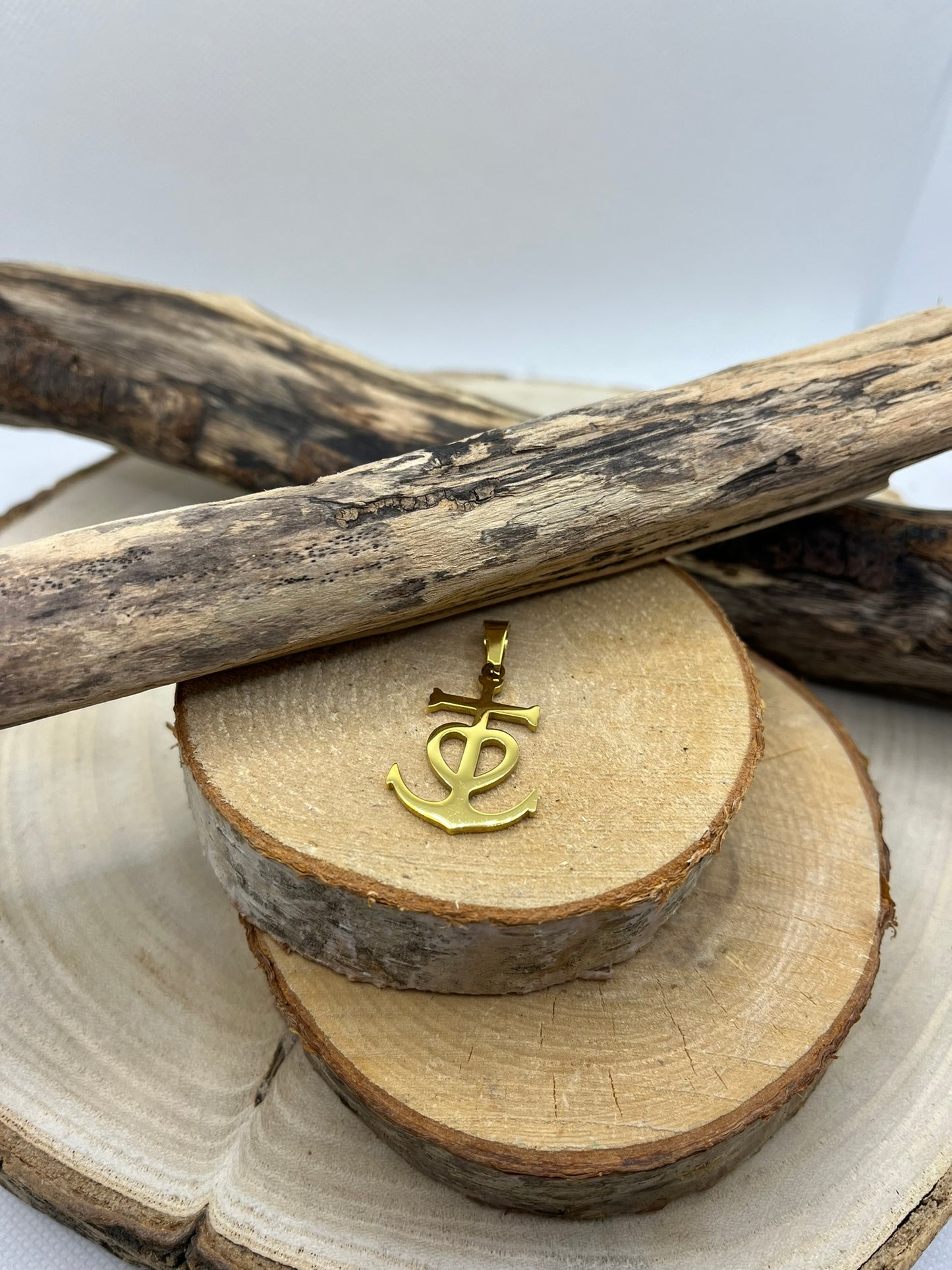 Chaîne Fine doré - Avec Pendentif Coix de Camargue - Homme ou Femme - Doré