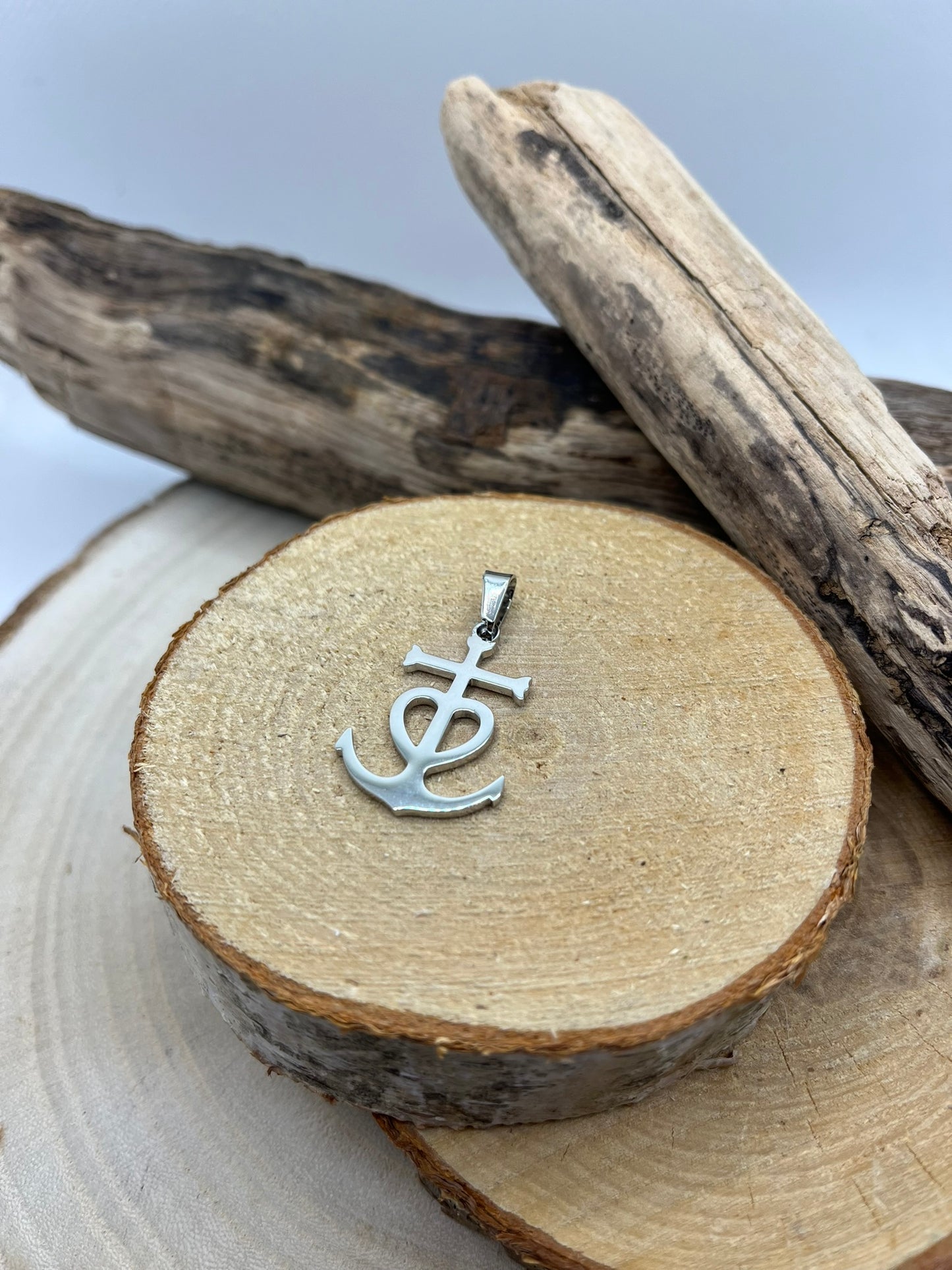 Chaîne fine Argenté avec Pendentif Croix de Camargue - Homme ou Femme