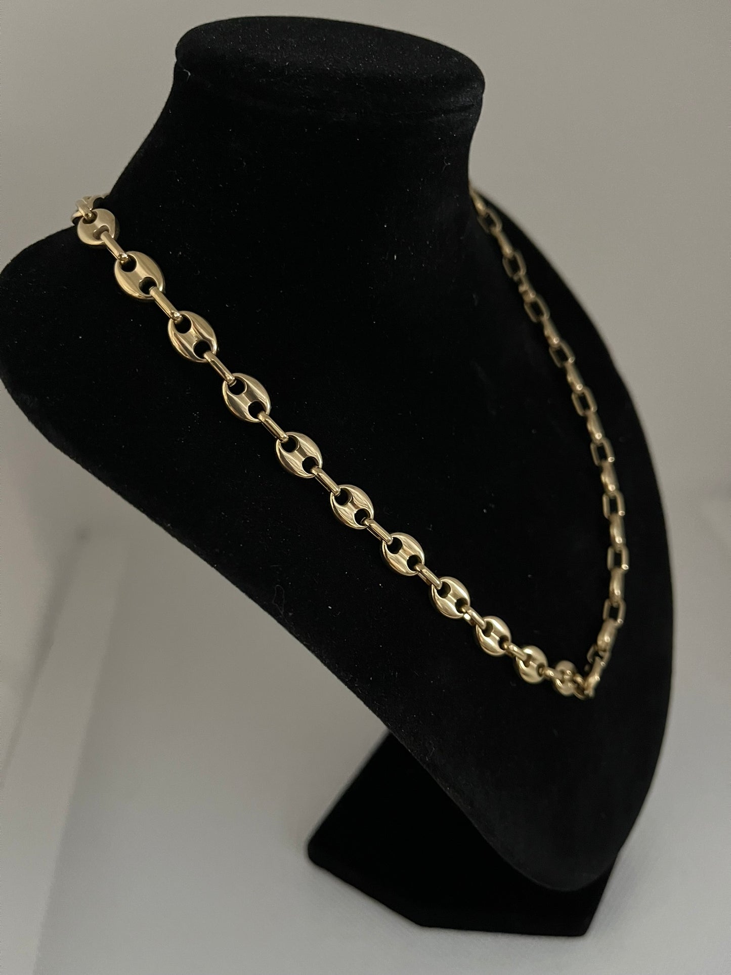 Collier Chaîne Grain de café doré en Acier Inoxydable