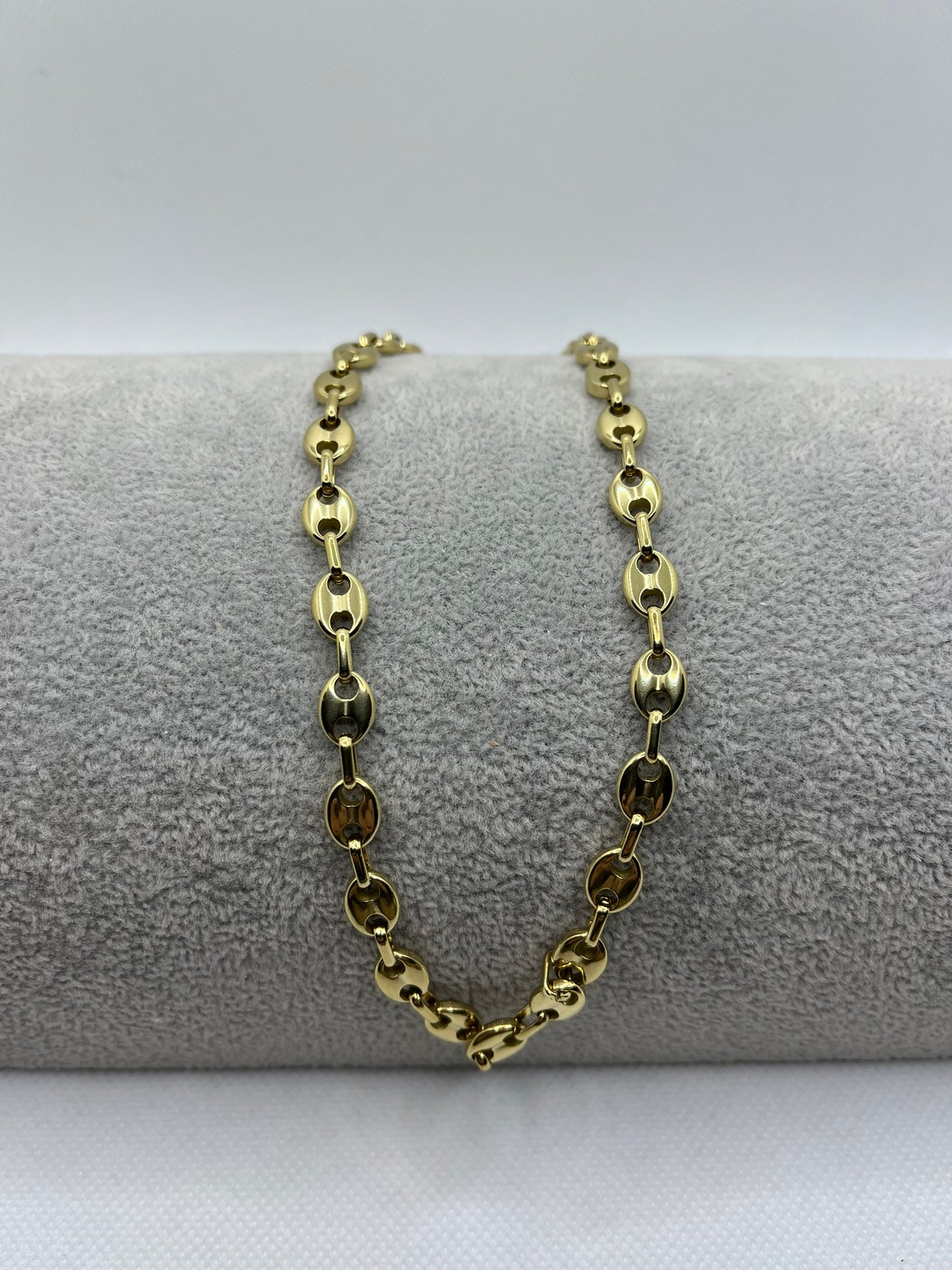Collier Chaîne Grain de café doré en Acier Inoxydable