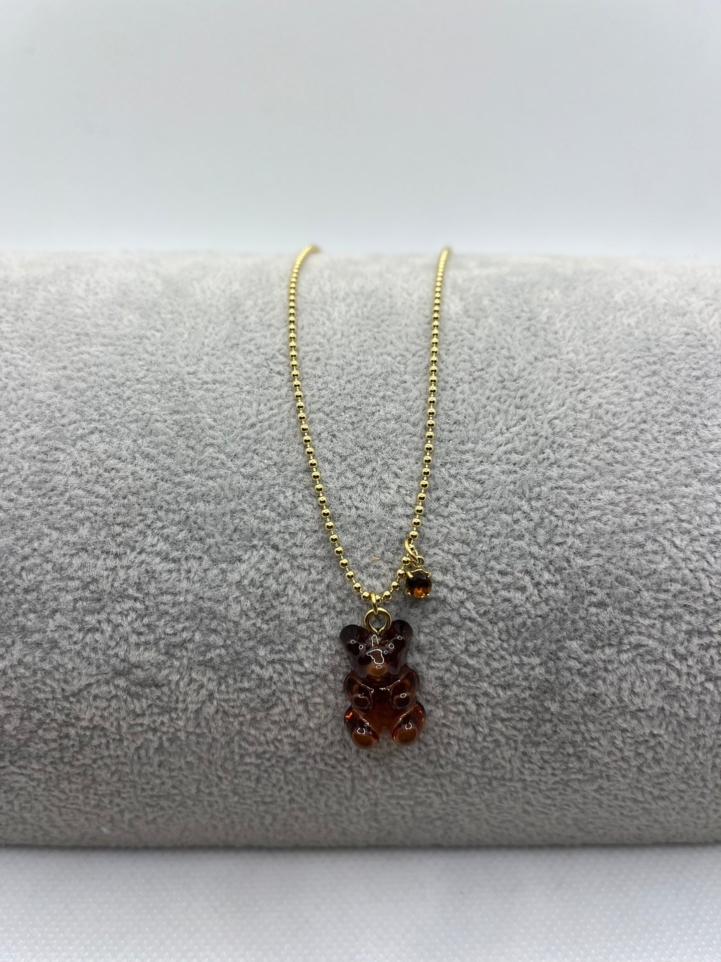 Chaîne Avec Pendentif avec son Nounours marron