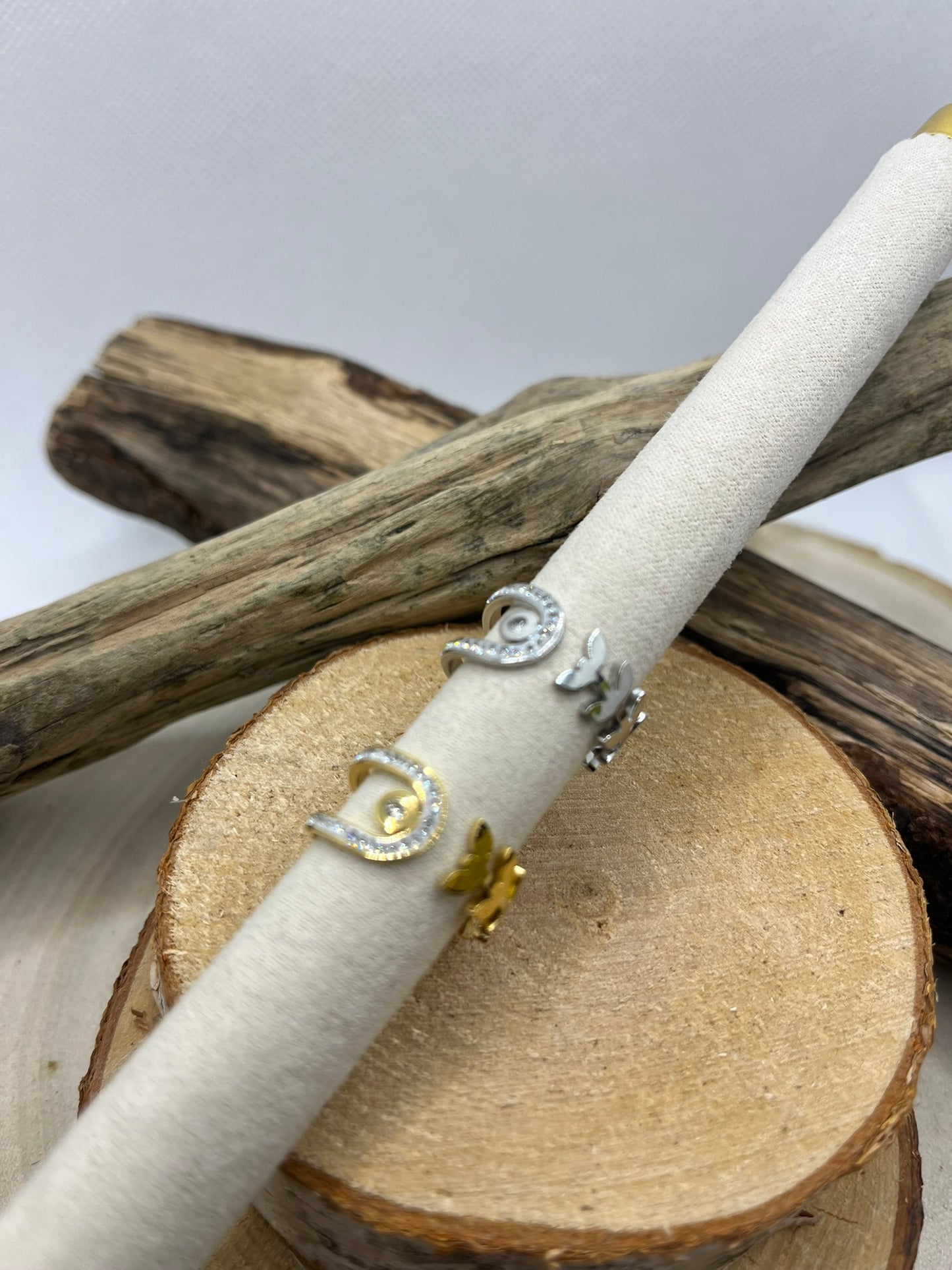 Bagues Ajustable très chic Orné de strass - Doré ou en Argenté
