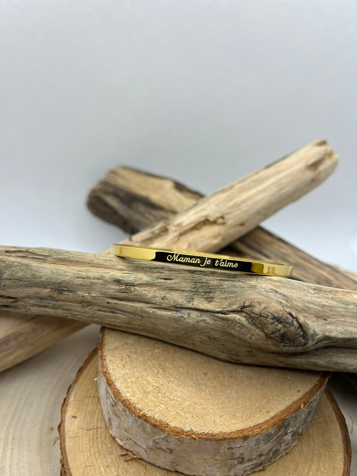 Bracelets à Message ( Maman, je t'aime ) - Acier inoxydable Argenté ou en Doré