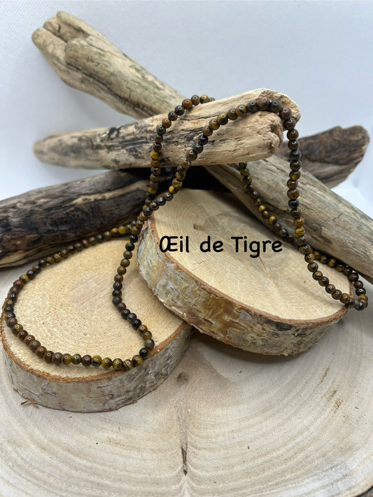 Collier en Pierre Naturelle - Oeil de Tigre