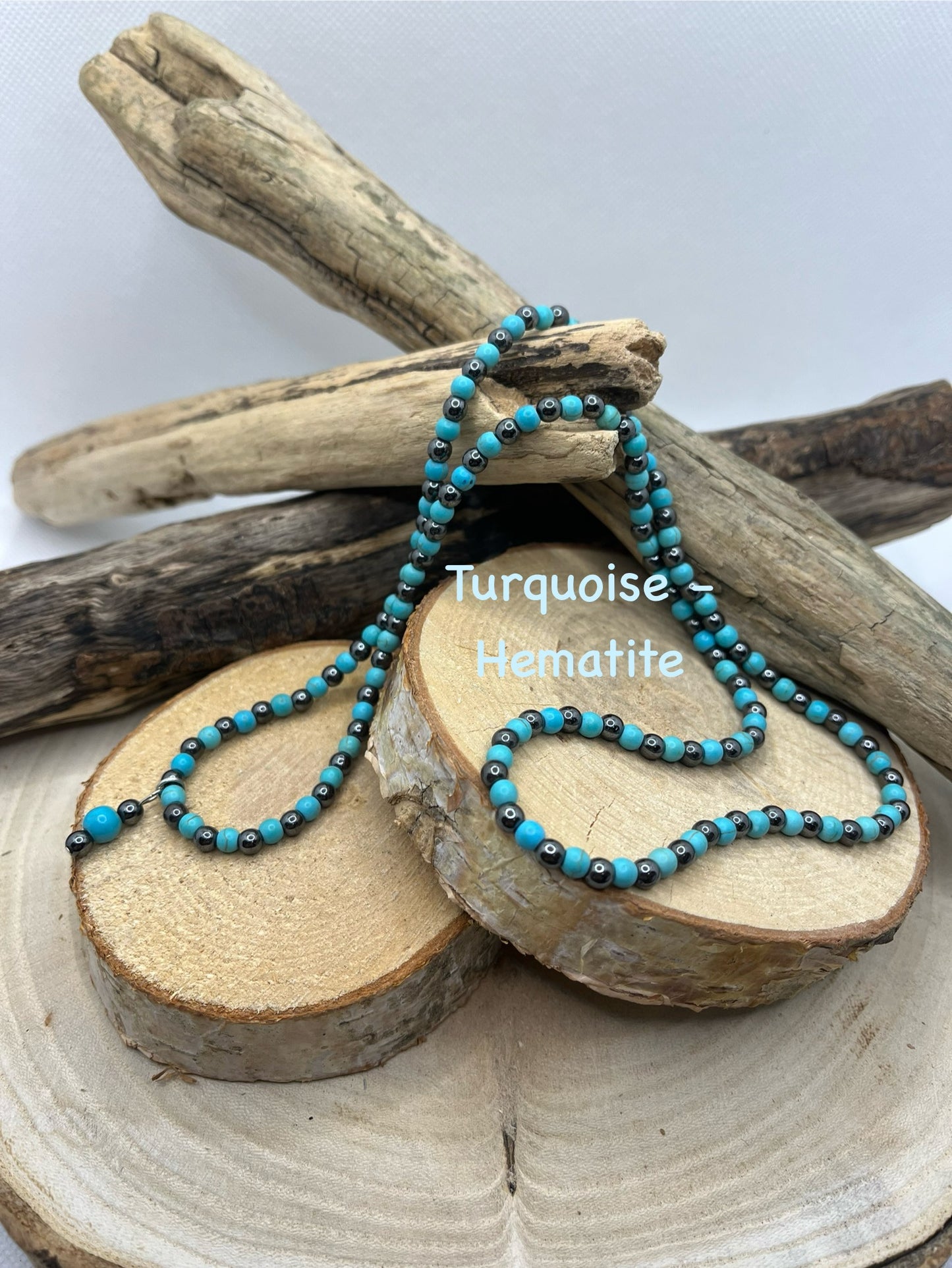 Collier en Pierre Naturelle - Turquoise - Hématite