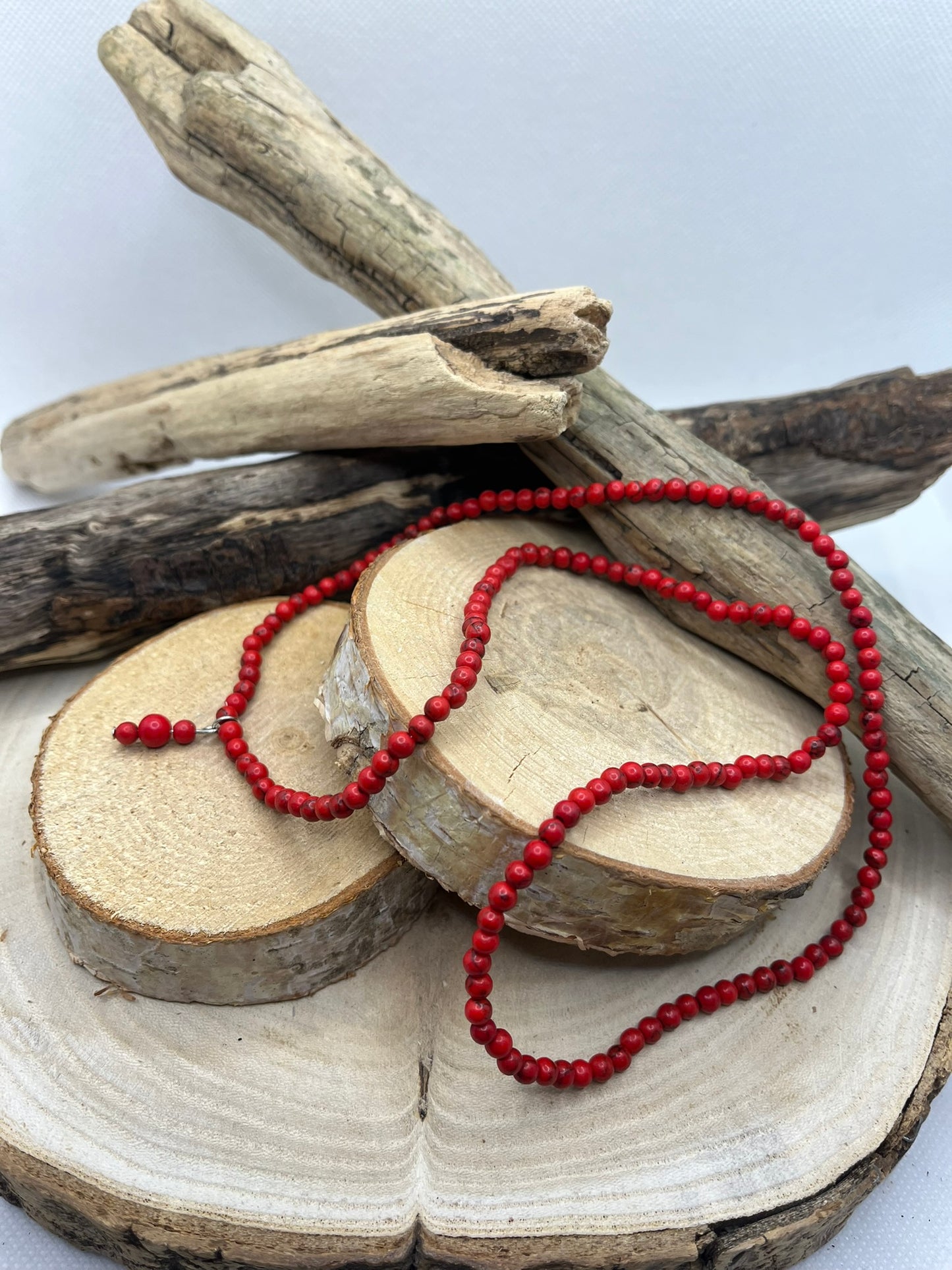 Collier en Pierre Naturelle - Jade Rouge