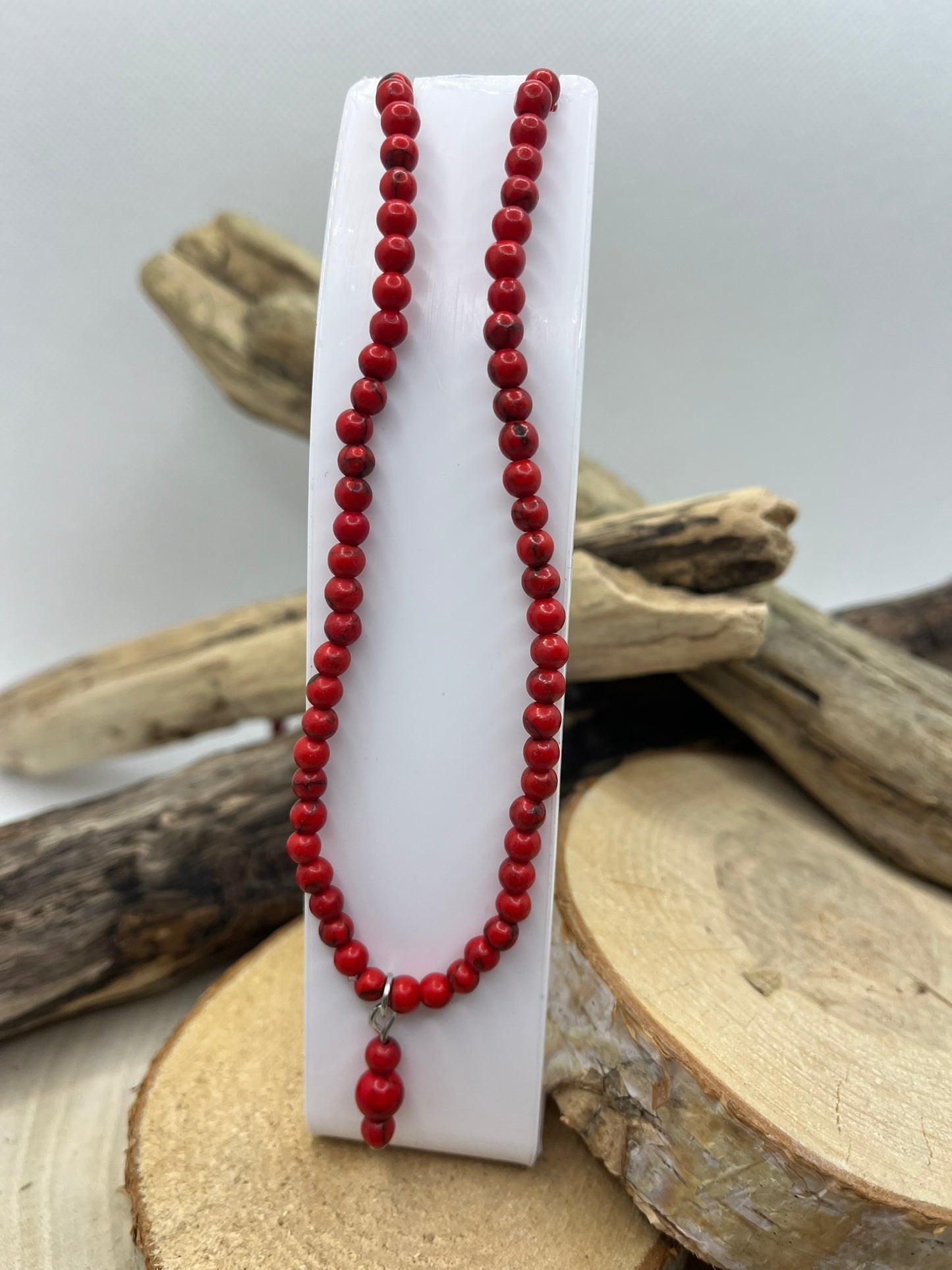 Collier en Pierre Naturelle - Jade Rouge