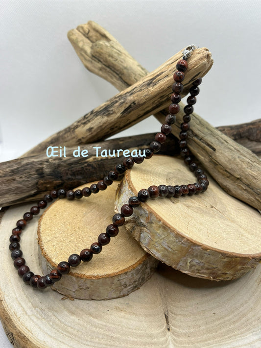 Collier en Pierre Naturelle - Oeil de Taureau
