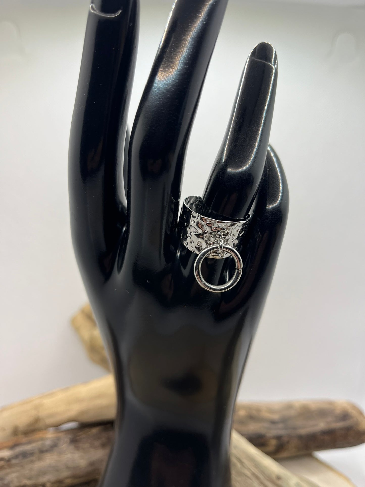 Bague en acier inoxydable tendance de couleur Doré et de couleur Argenté ajustable à la mode