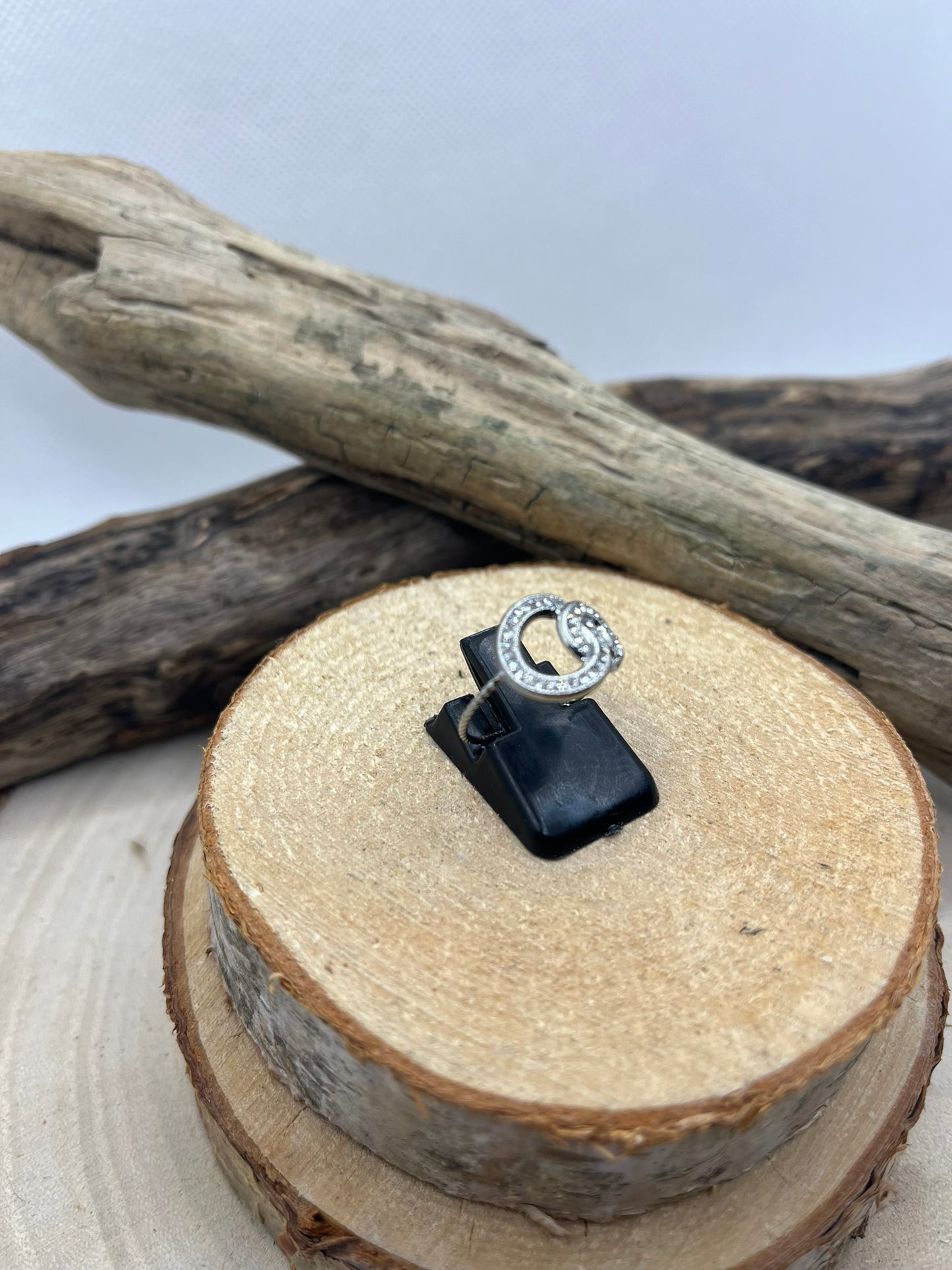 Bague en Acier inoxydable Ajustable anneaux crosés orné de strass - Doré ou en Argenté