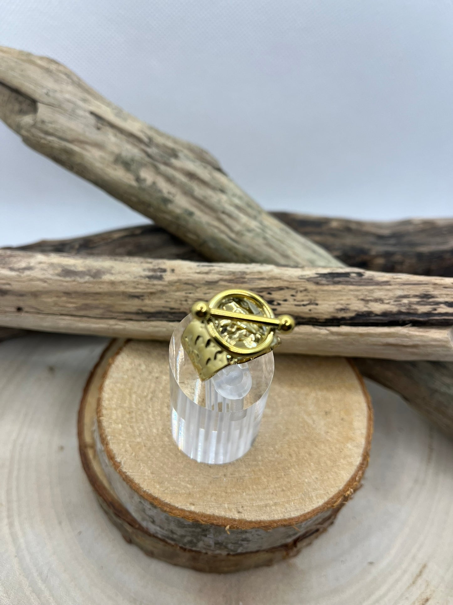 Bague en acier inoxydable tendance de couleur Argenté ajustable à la mode