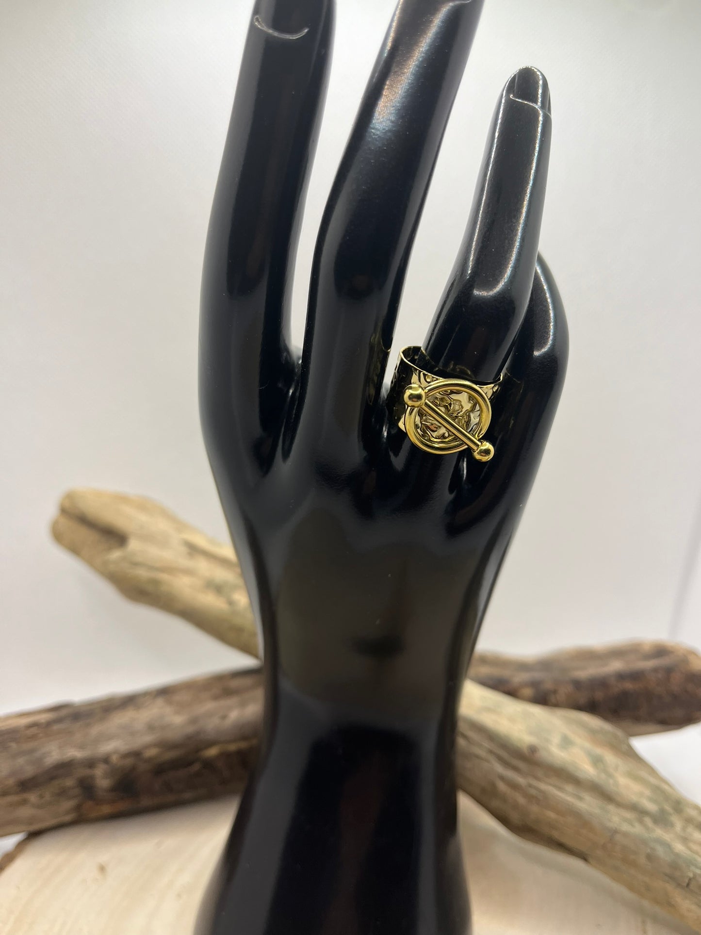 Bague en acier inoxydable tendance de couleur Argenté ajustable à la mode