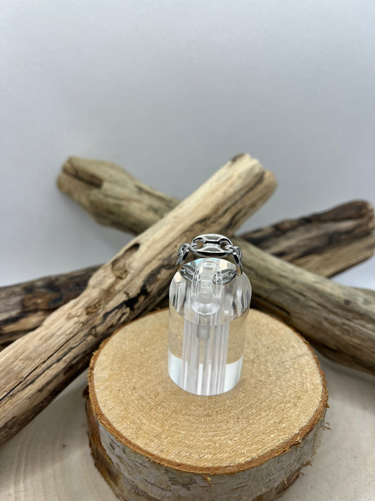 Bague en acier inoxydable prix raisonnable grain de café couleur Argenté ajustable à la mode