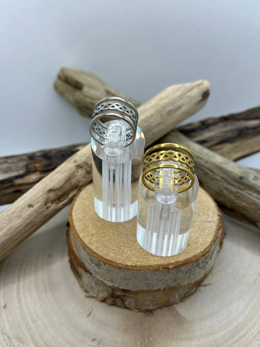 Bague en acier inoxydable prix raisonnable tendance couleur Doré ou en Argenté ajustable à la mode