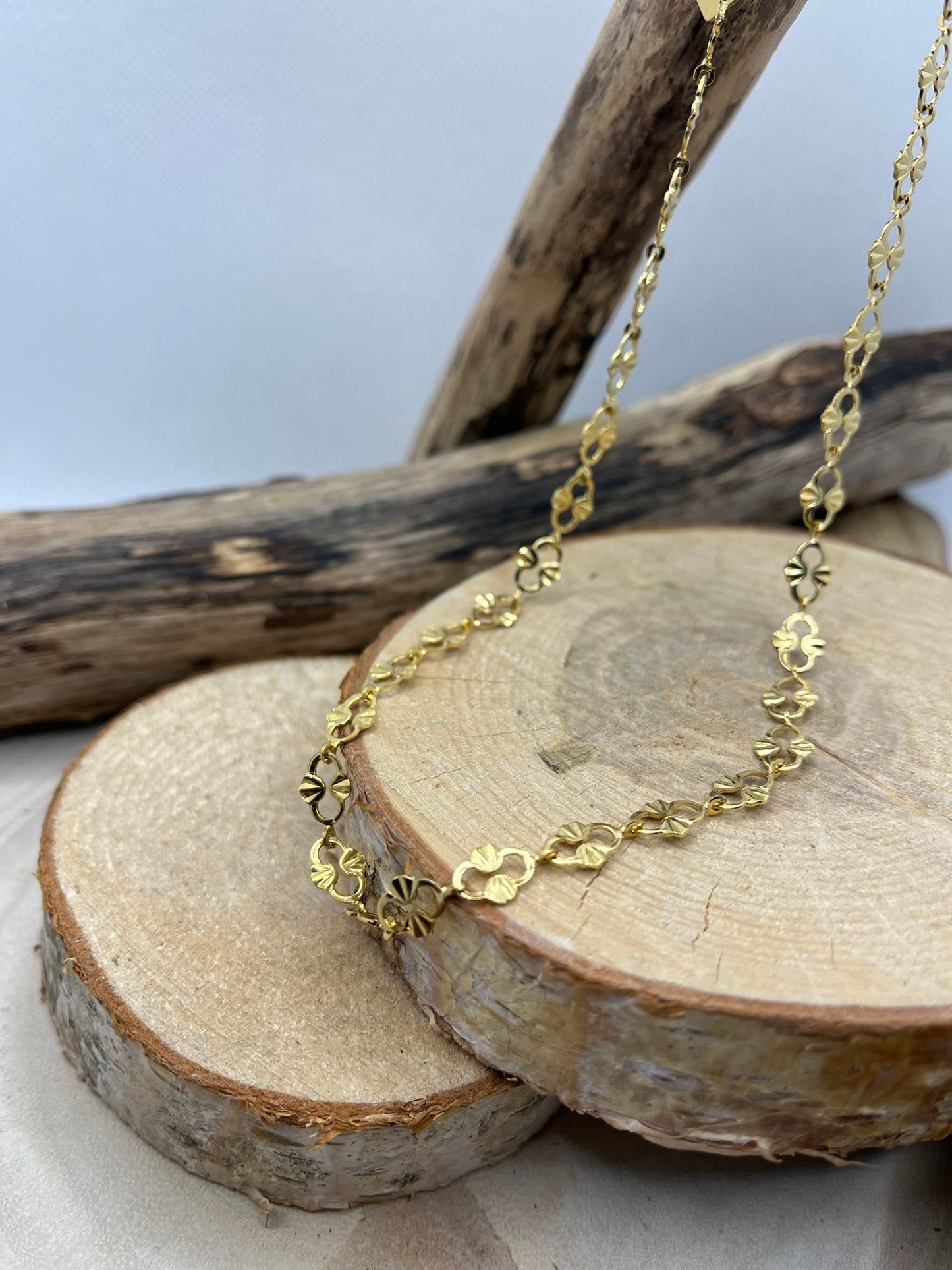 Collier Maillon fin Très original chic - Acier Inoxydable Doré ou en Argent
