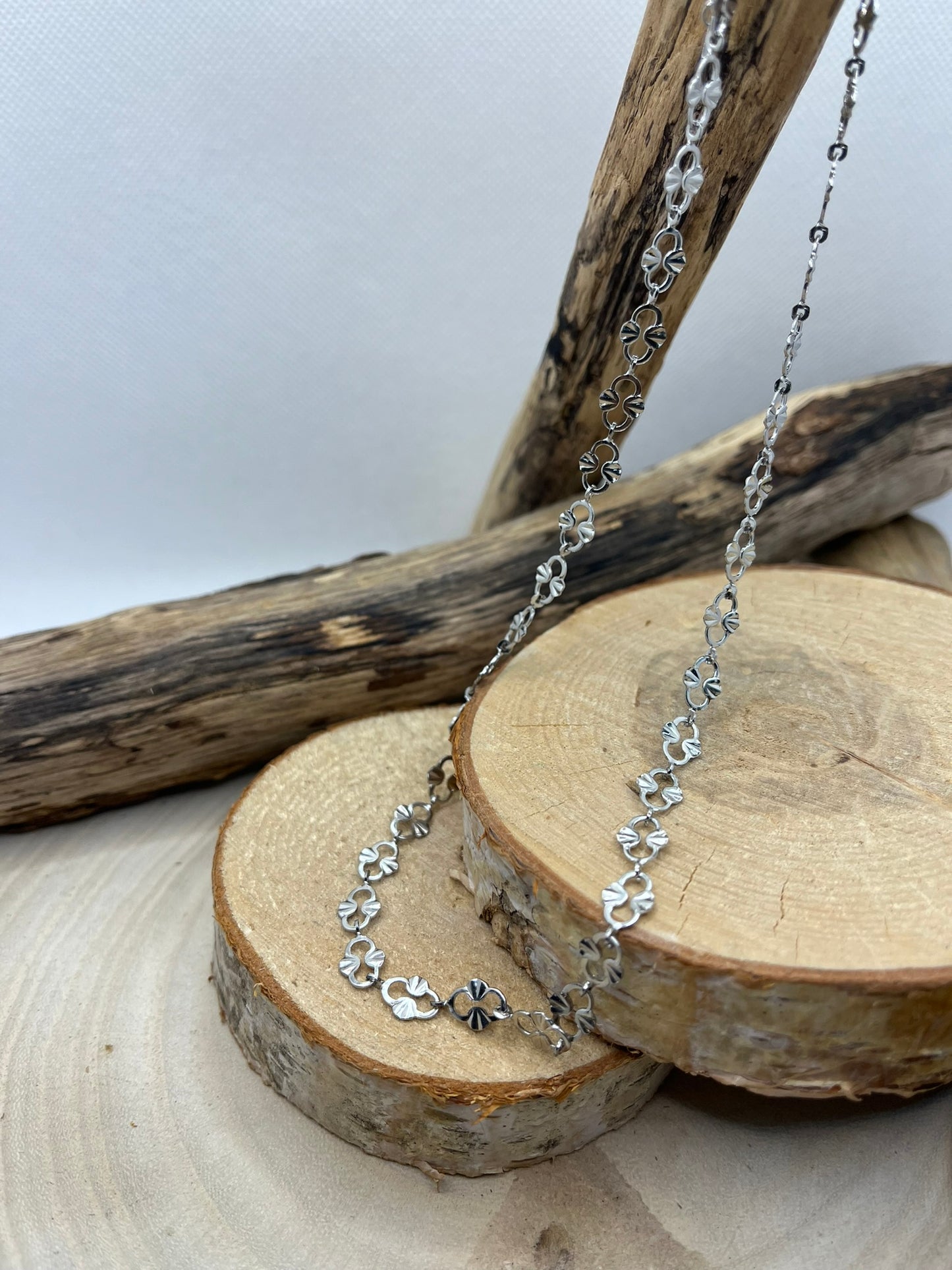 Collier Maillon fin Très original chic - Acier Inoxydable Doré ou en Argent