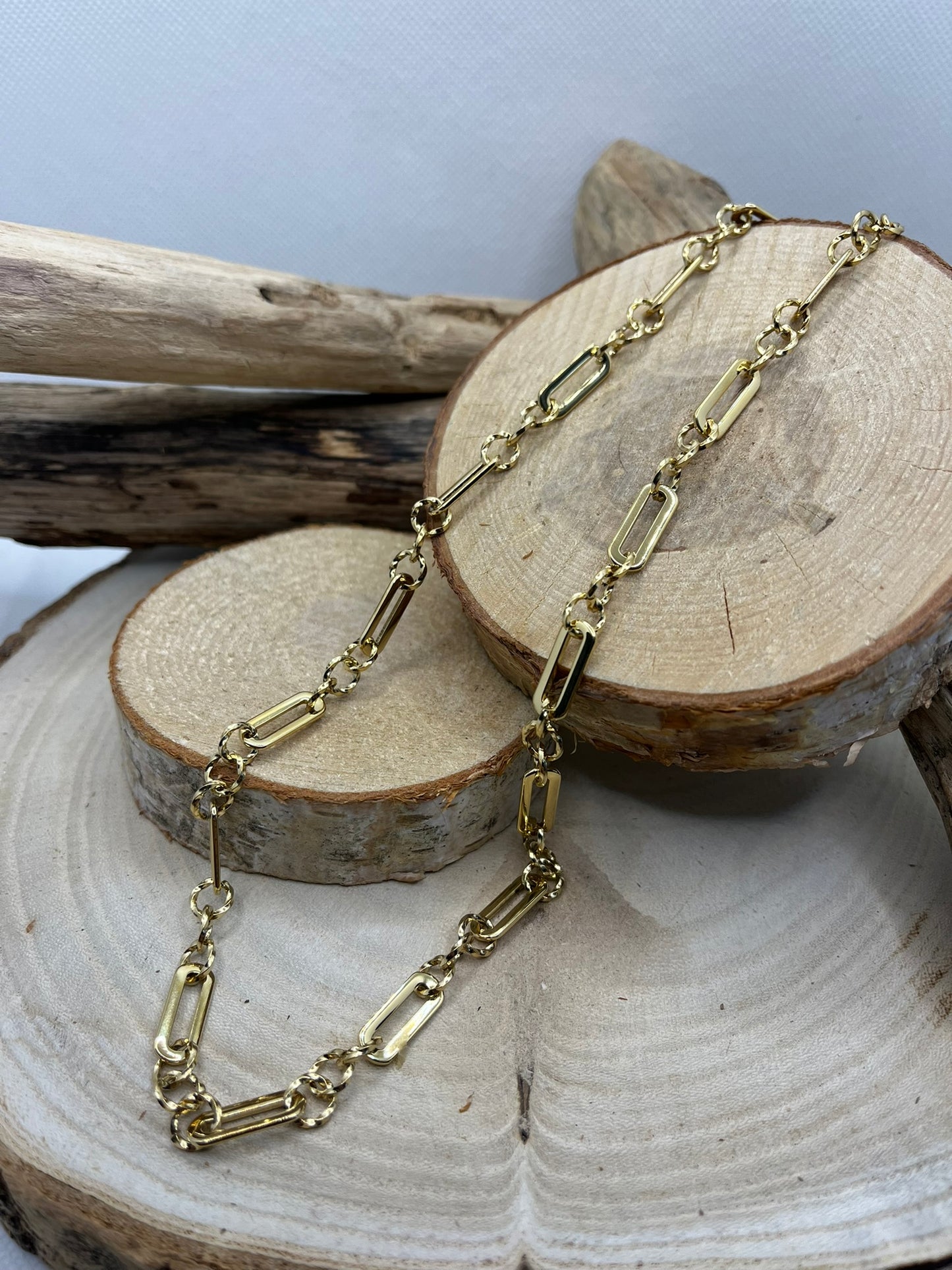 Collier Maillon de Chaine élégant - Acier Inoxydable doré