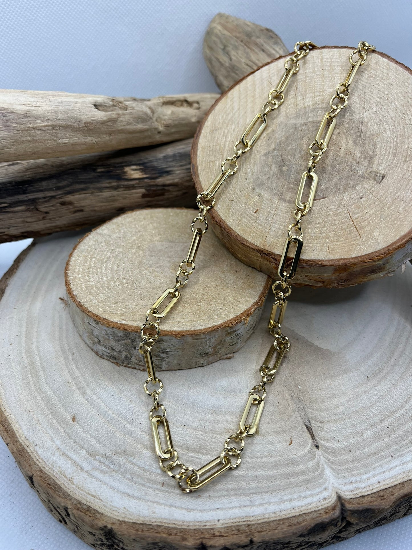 Collier Maillon de Chaine élégant - Acier Inoxydable doré