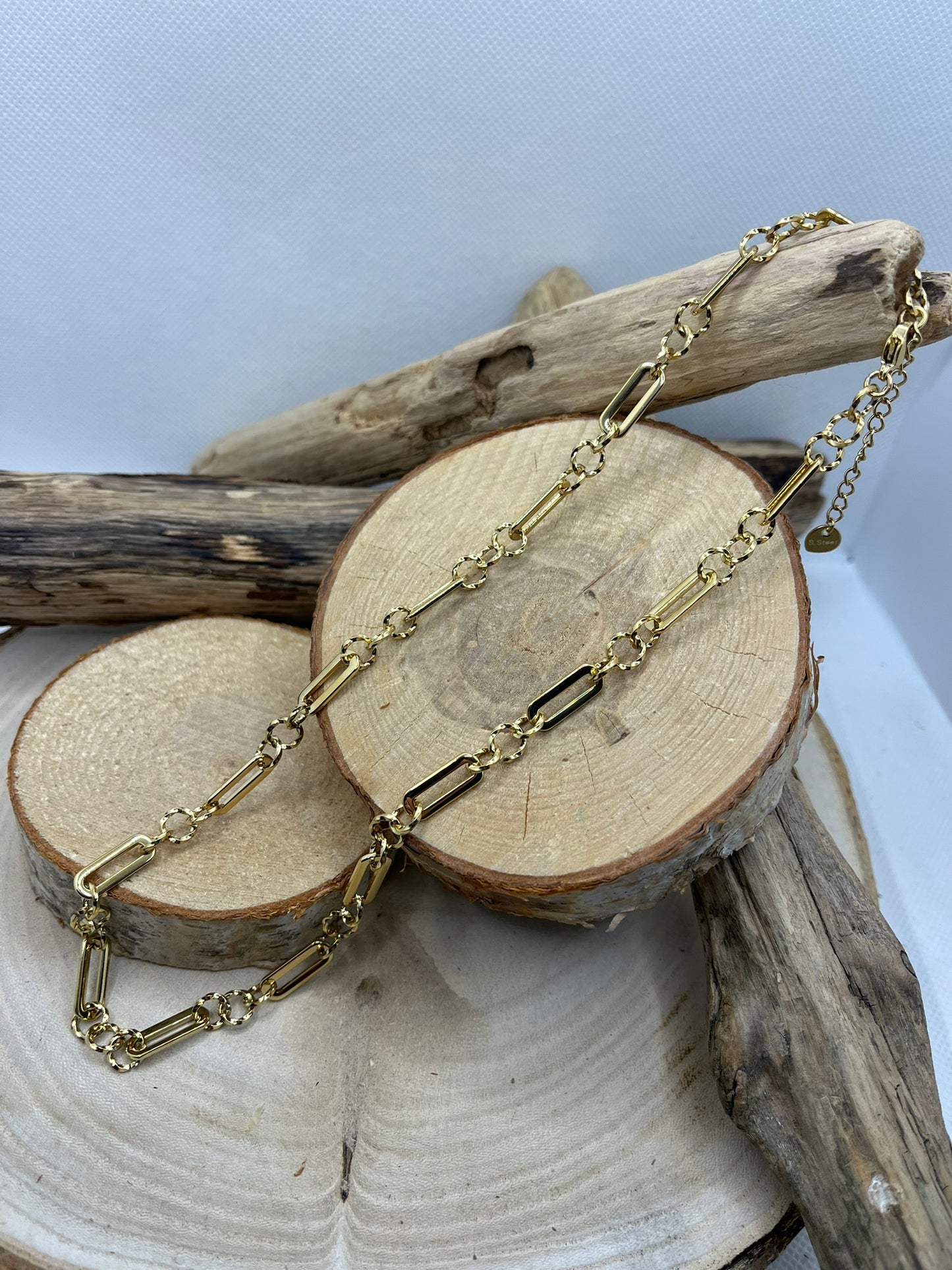 Collier Maillon de Chaine élégant - Acier Inoxydable doré
