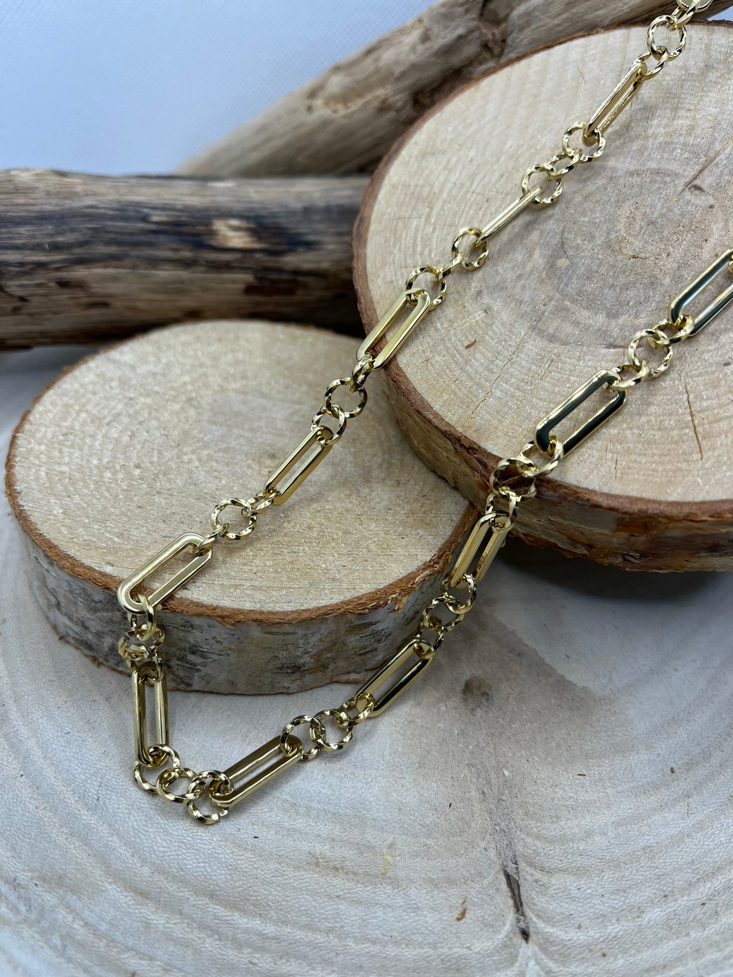 Collier Maillon de Chaine élégant - Acier Inoxydable doré