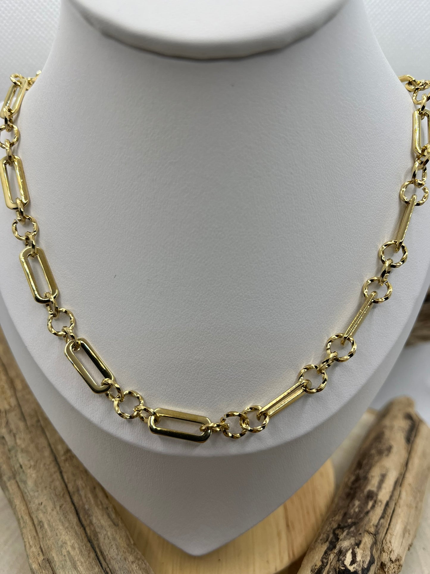 Collier Maillon de Chaine élégant - Acier Inoxydable doré